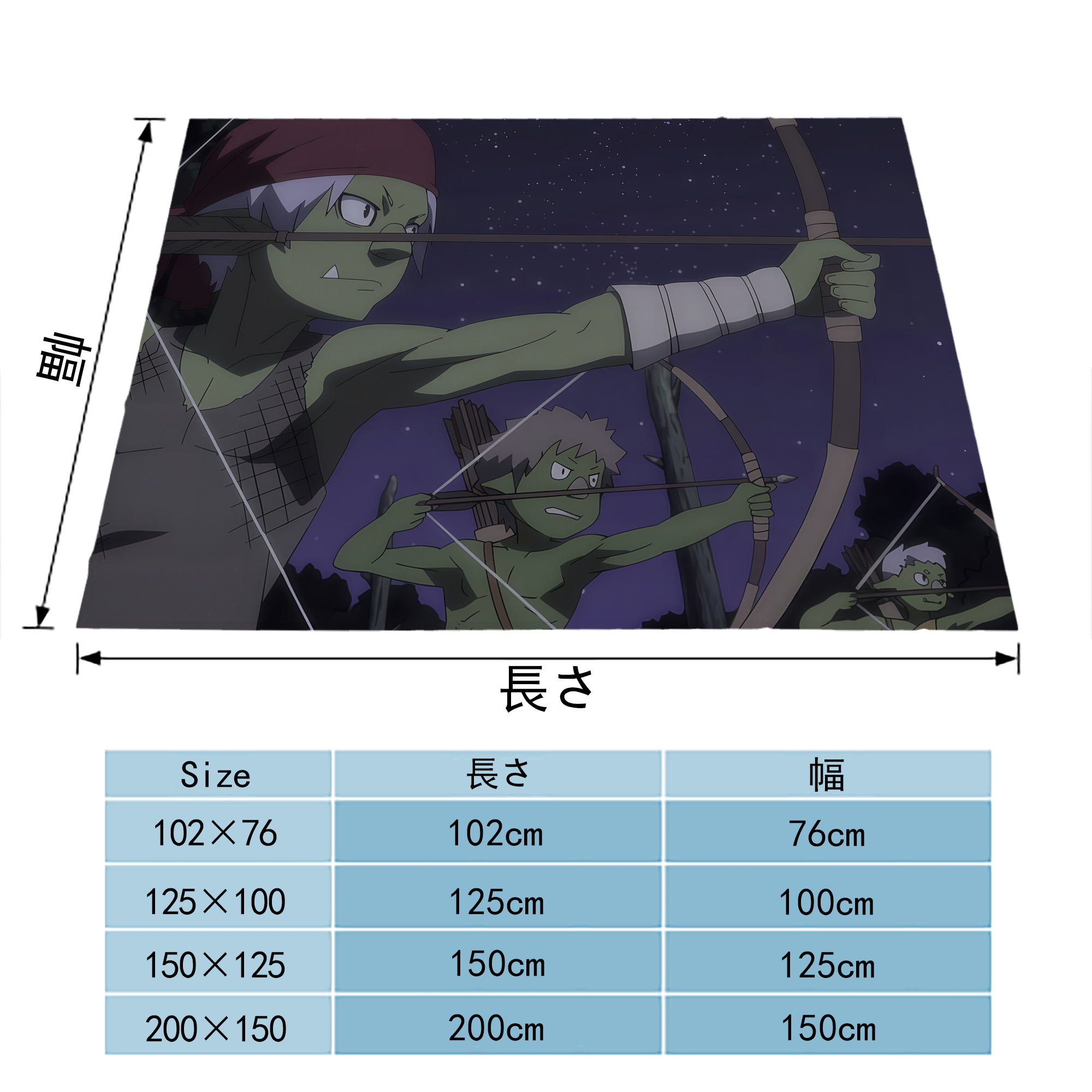 転スラ Regarding Reincarnated to Slime フランネルブランケット・多サイズ対応（横型）