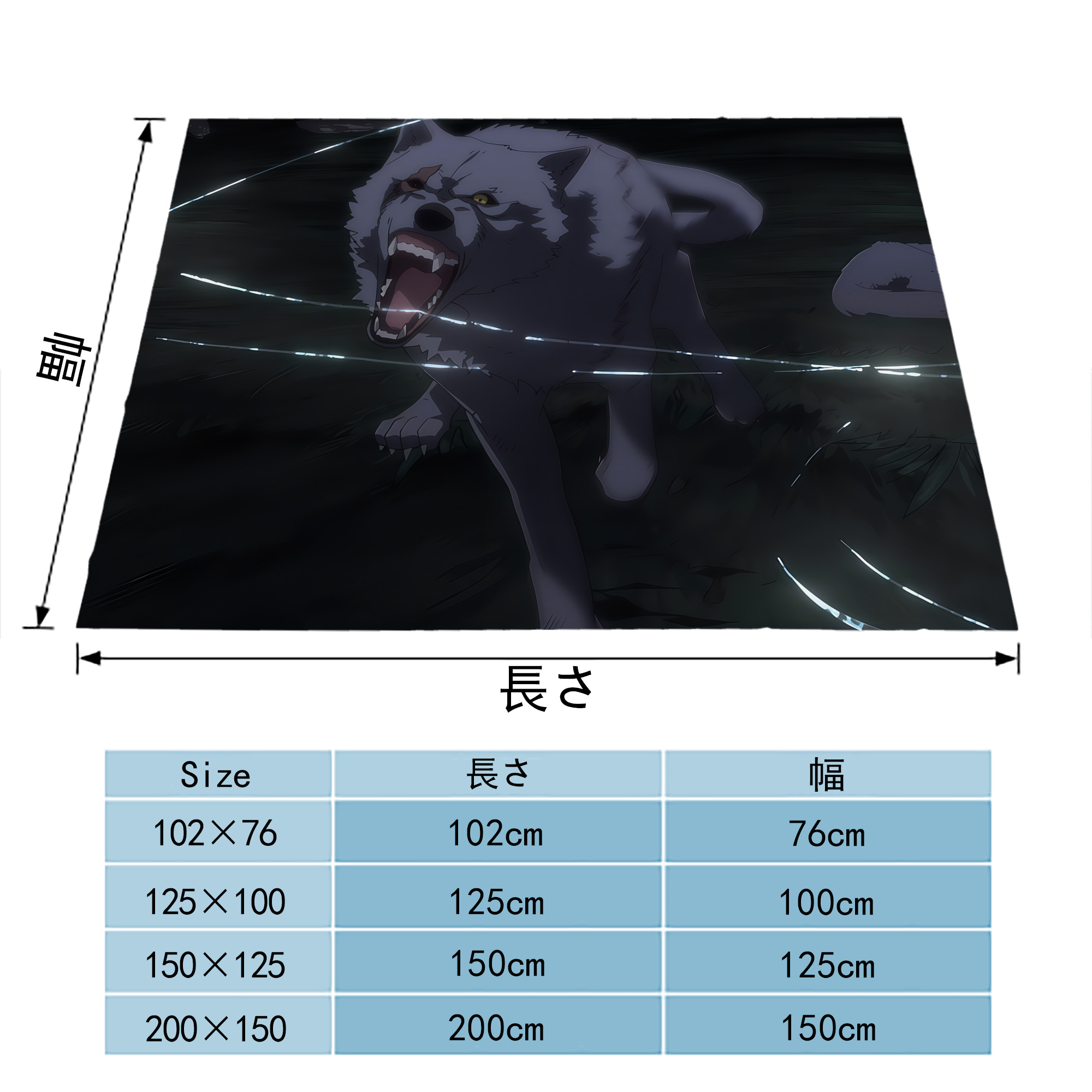転スラ Regarding Reincarnated to Slime フランネルブランケット・多サイズ対応（横型）