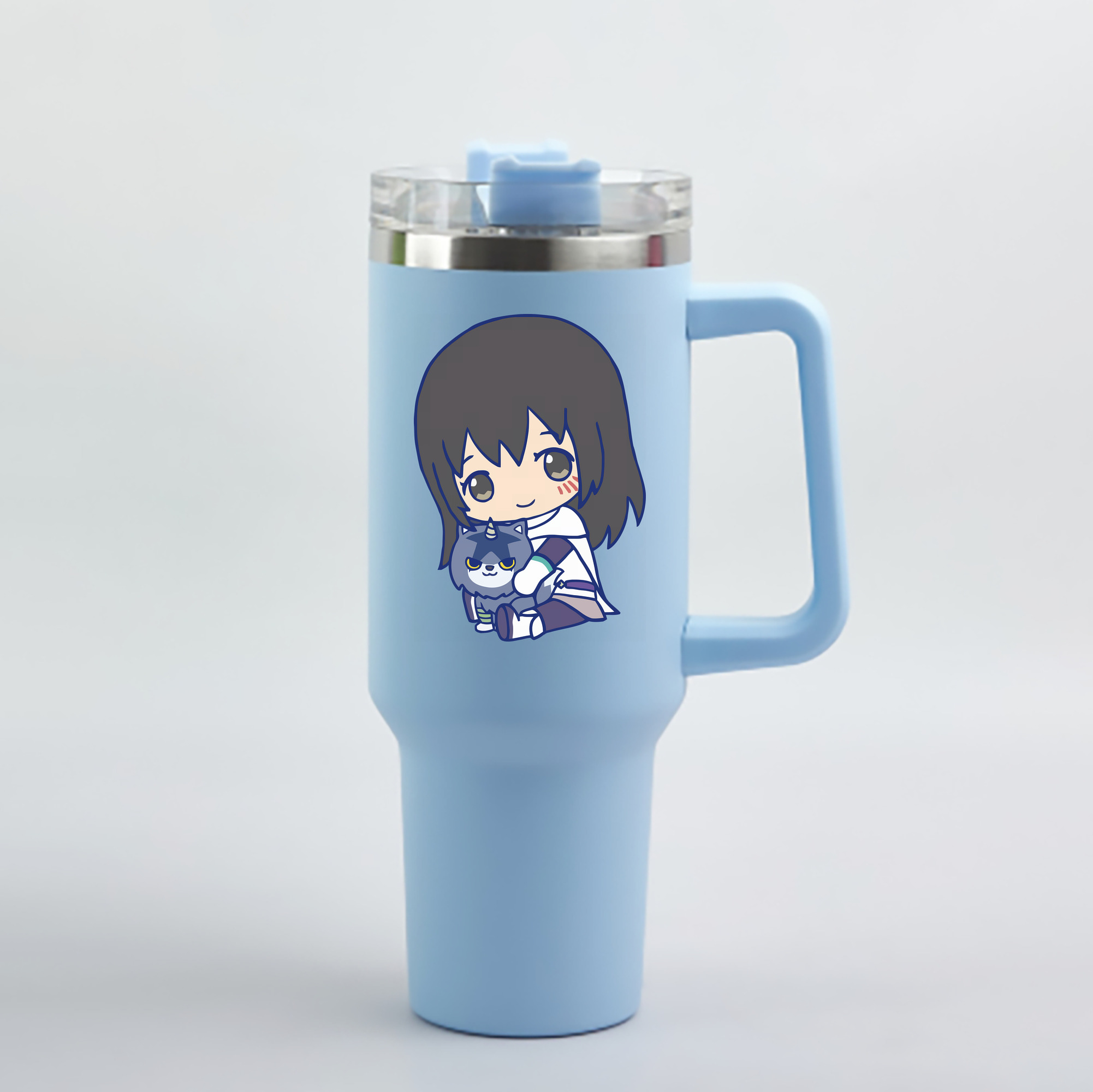 （画像用） 転スラ Regarding Reincarnated to Slime 1200mL車用タンブラー - クリスタルステッカー（プラスチックストロー付き）