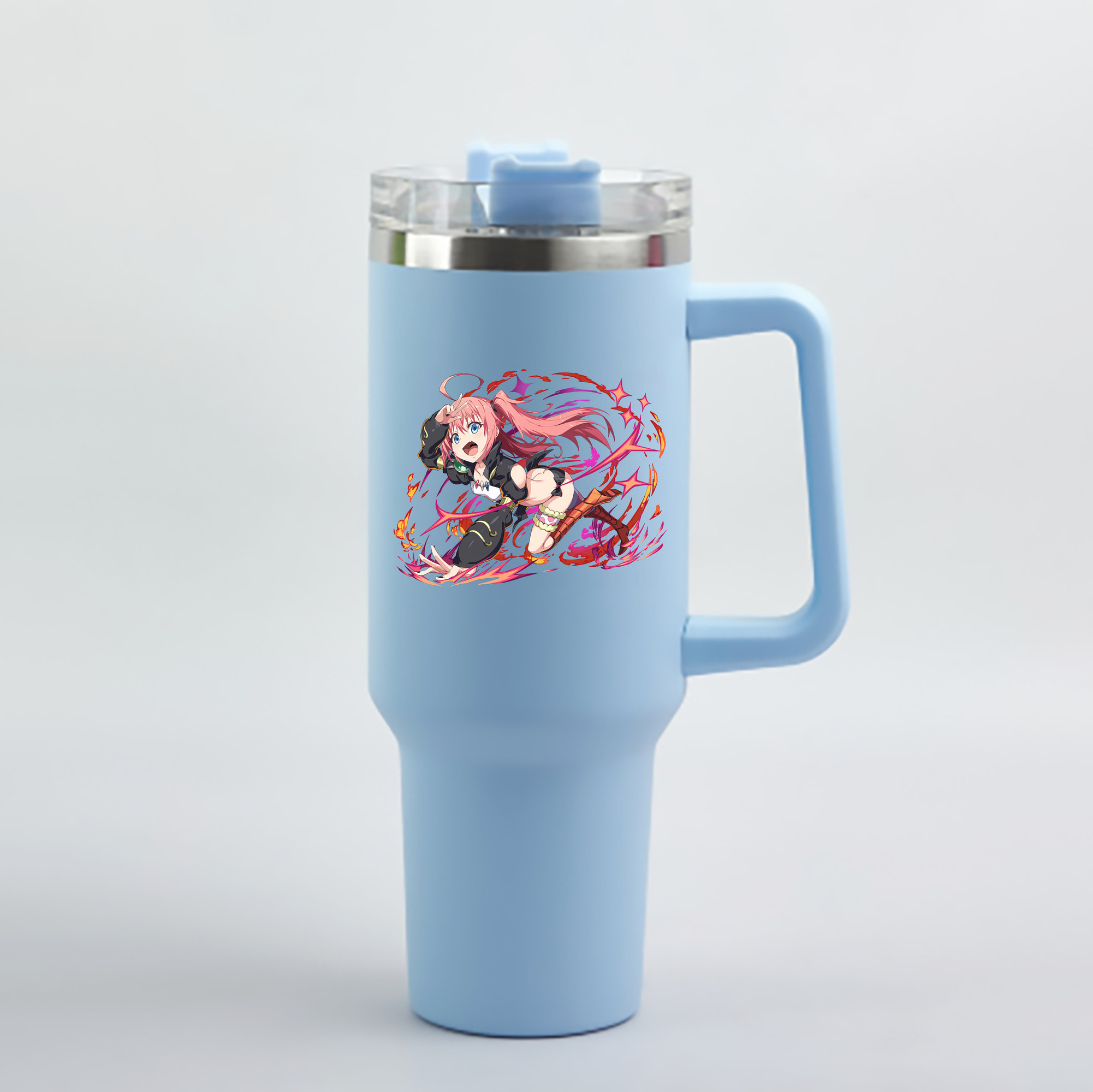 （画像用） 転スラ Regarding Reincarnated to Slime 1200mL車用タンブラー - クリスタルステッカー（プラスチックストロー付き）