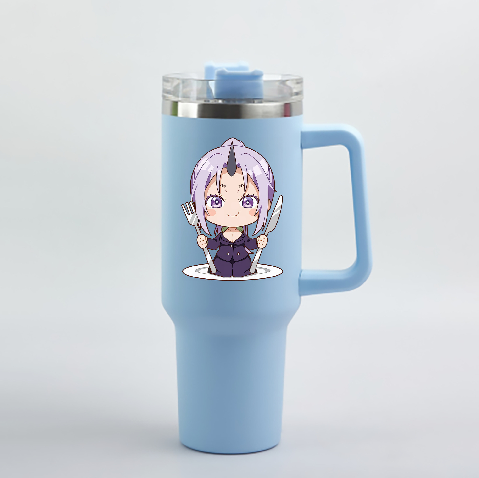 （画像用） 転スラ Regarding Reincarnated to Slime 1200mL車用タンブラー - クリスタルステッカー（プラスチックストロー付き）
