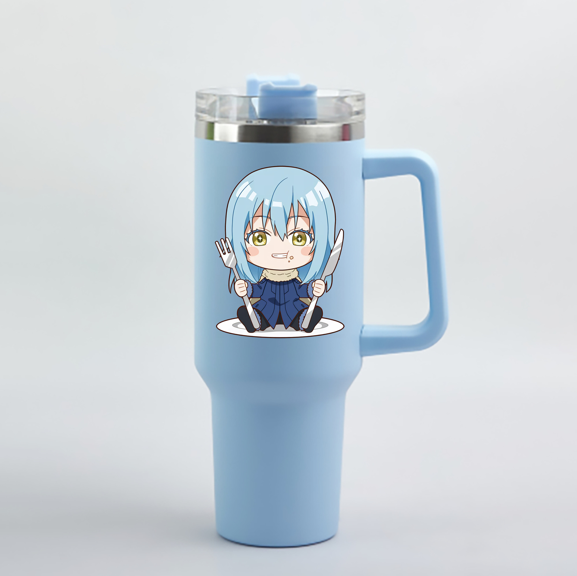 （画像用） 転スラ Regarding Reincarnated to Slime 1200mL車用タンブラー - クリスタルステッカー（プラスチックストロー付き）