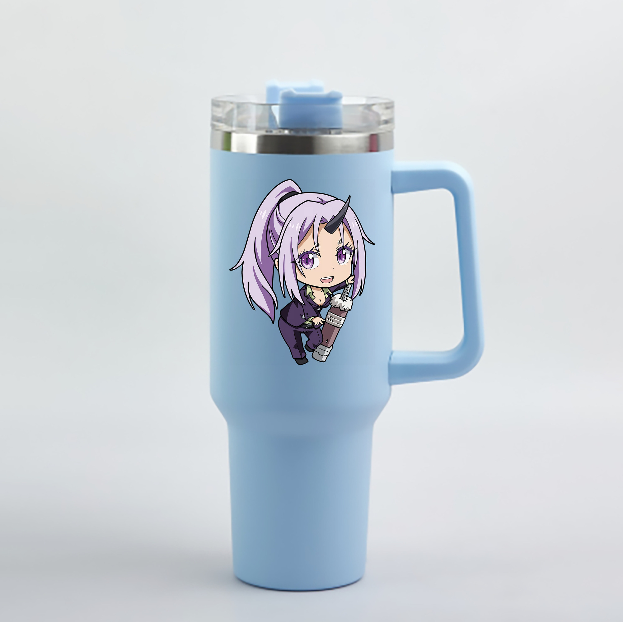 （画像用） 転スラ Regarding Reincarnated to Slime 1200mL車用タンブラー - クリスタルステッカー（プラスチックストロー付き）