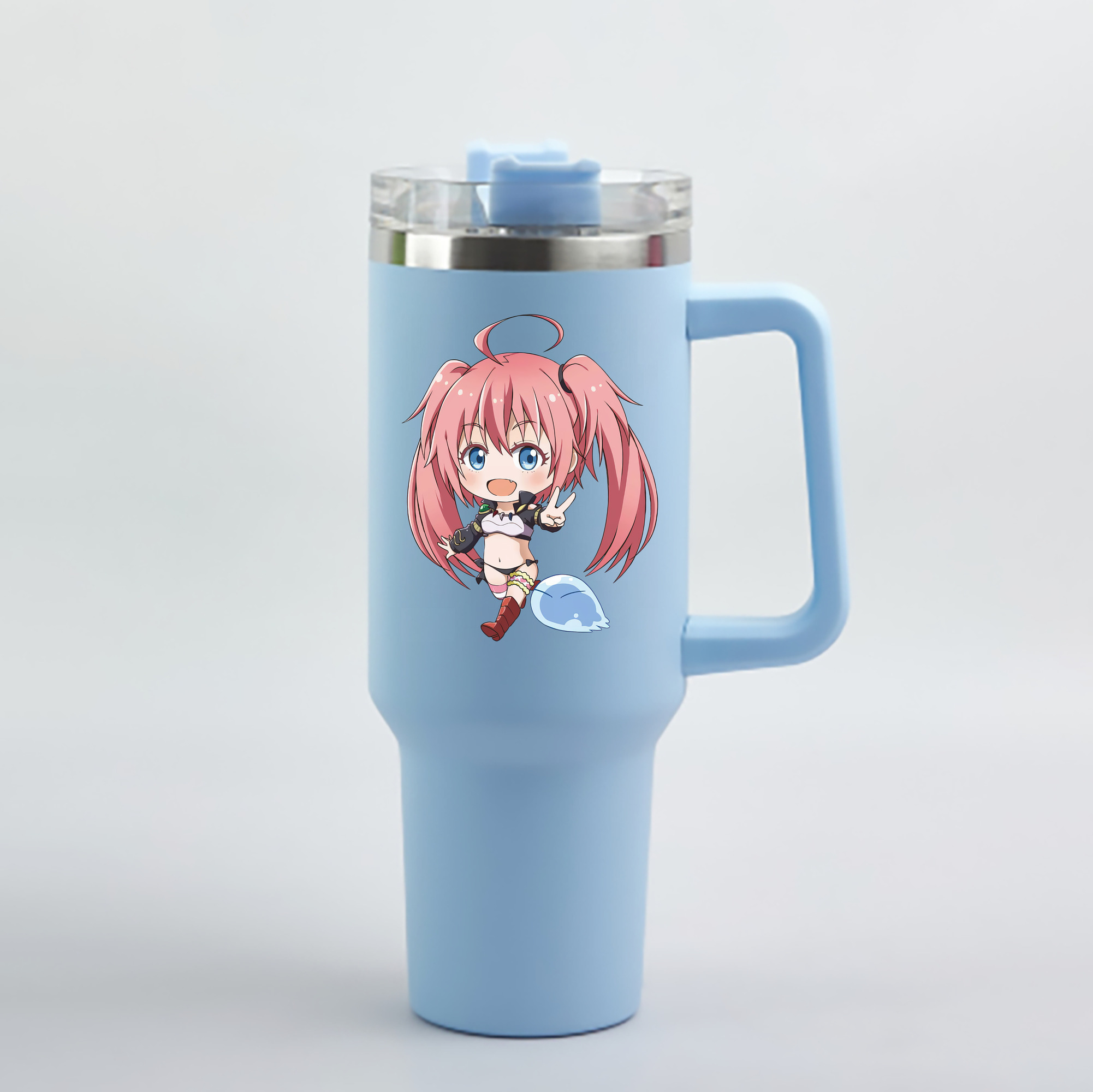 （画像用） 転スラ Regarding Reincarnated to Slime 1200mL車用タンブラー - クリスタルステッカー（プラスチックストロー付き）