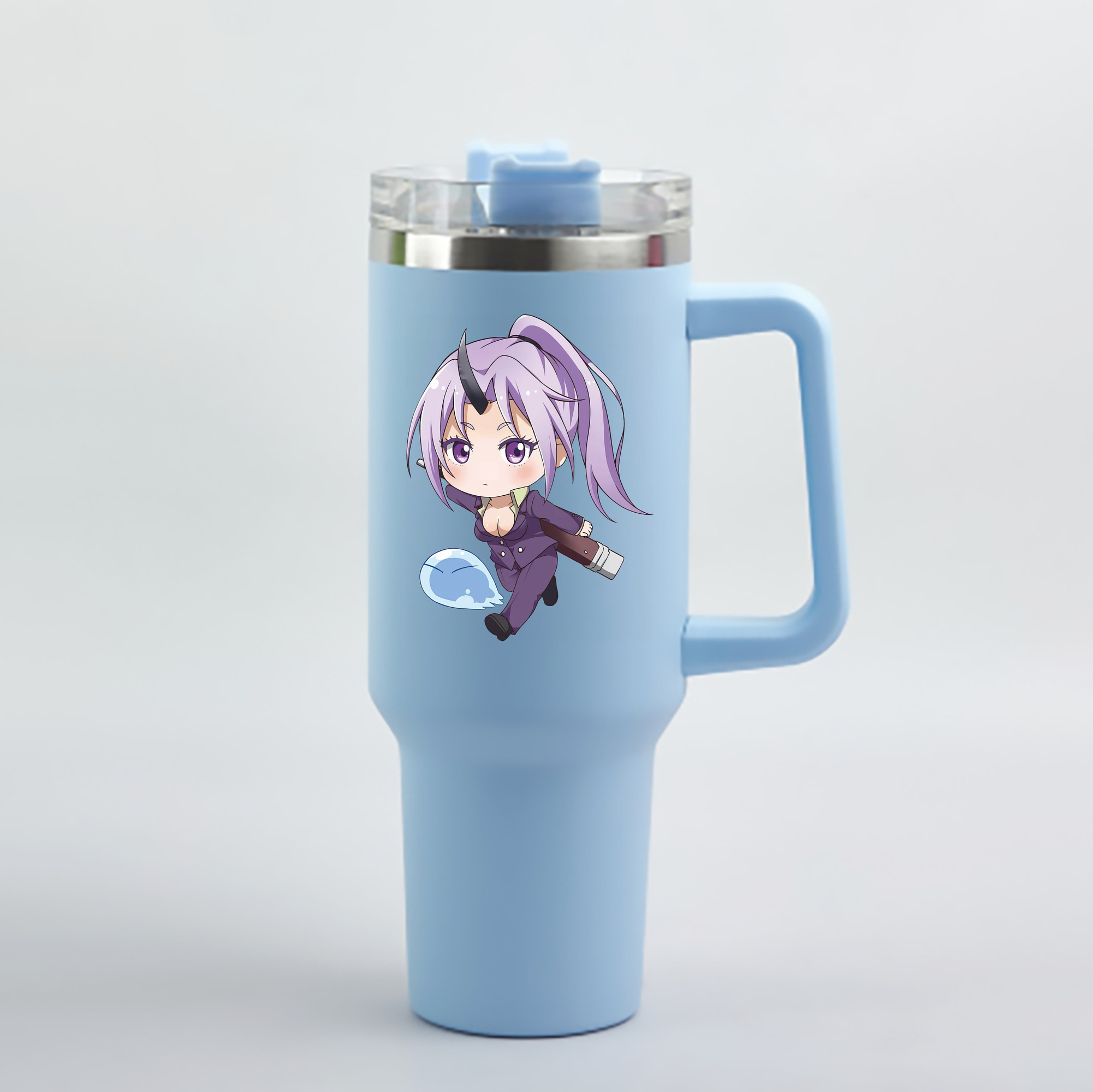 （画像用） 転スラ Regarding Reincarnated to Slime 1200mL車用タンブラー - クリスタルステッカー（プラスチックストロー付き）