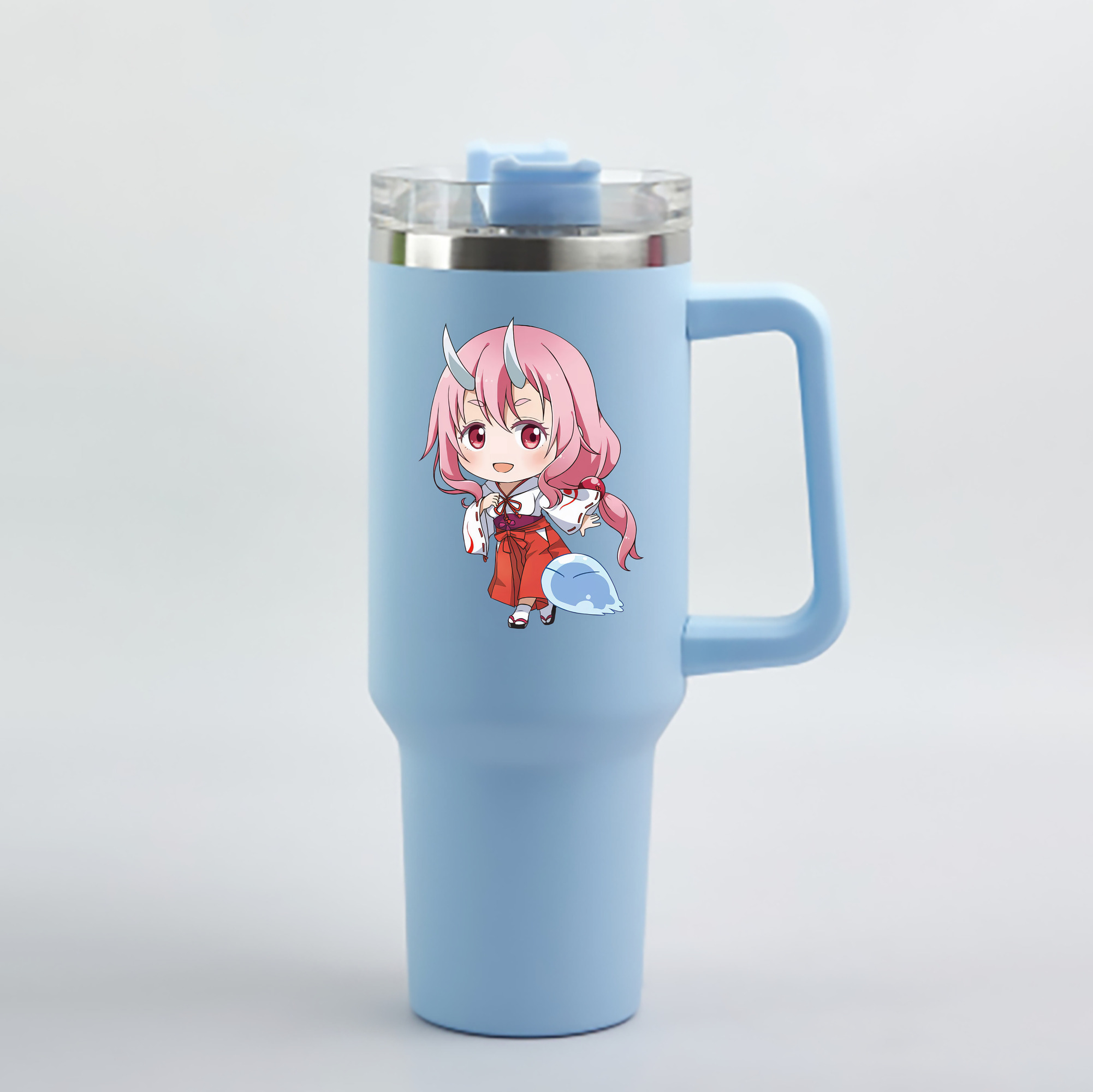 （画像用） 転スラ Regarding Reincarnated to Slime 1200mL車用タンブラー - クリスタルステッカー（プラスチックストロー付き）