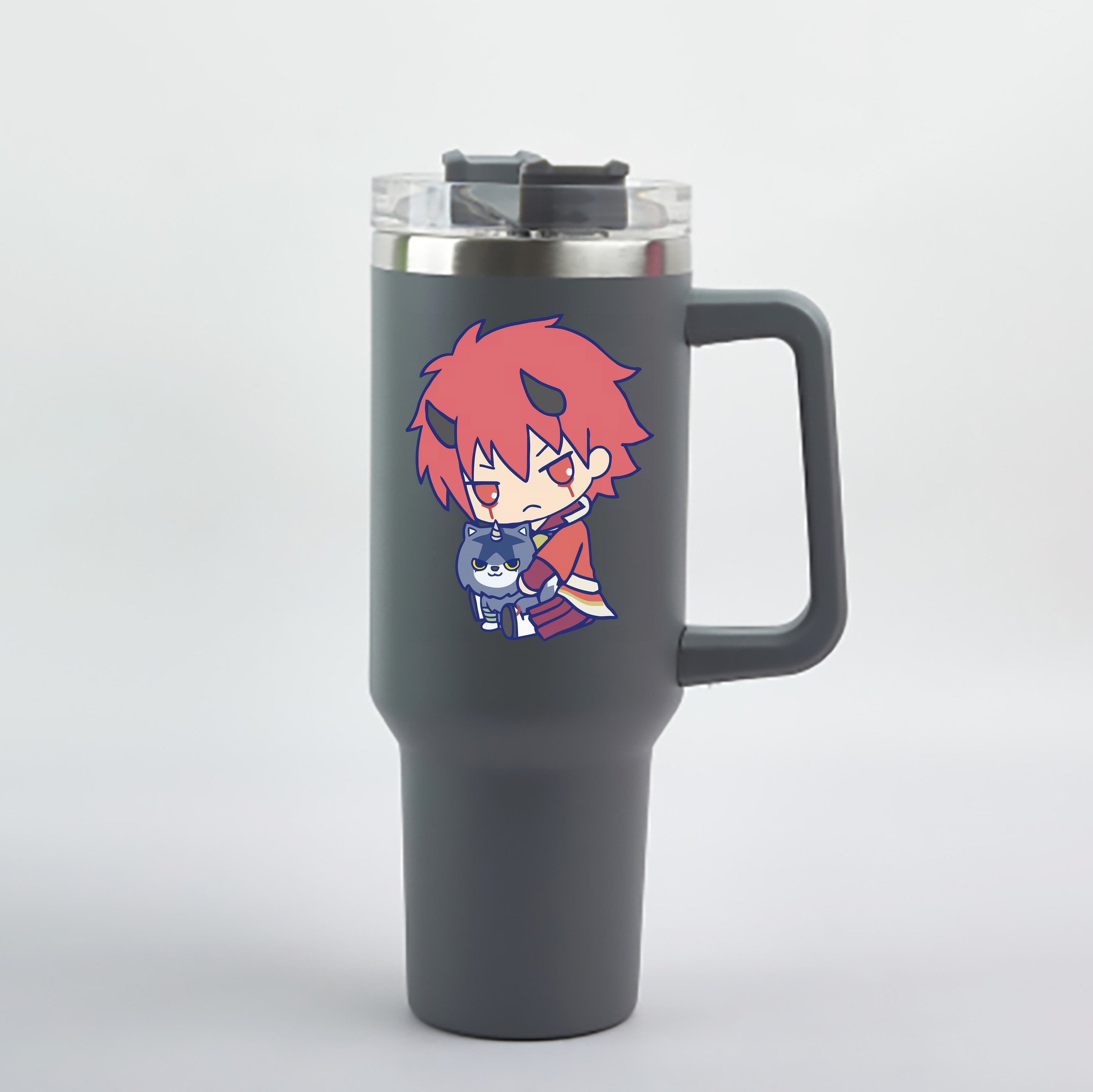 （画像用） 転スラ Regarding Reincarnated to Slime 1200mL車用タンブラー - クリスタルステッカー（プラスチックストロー付き）