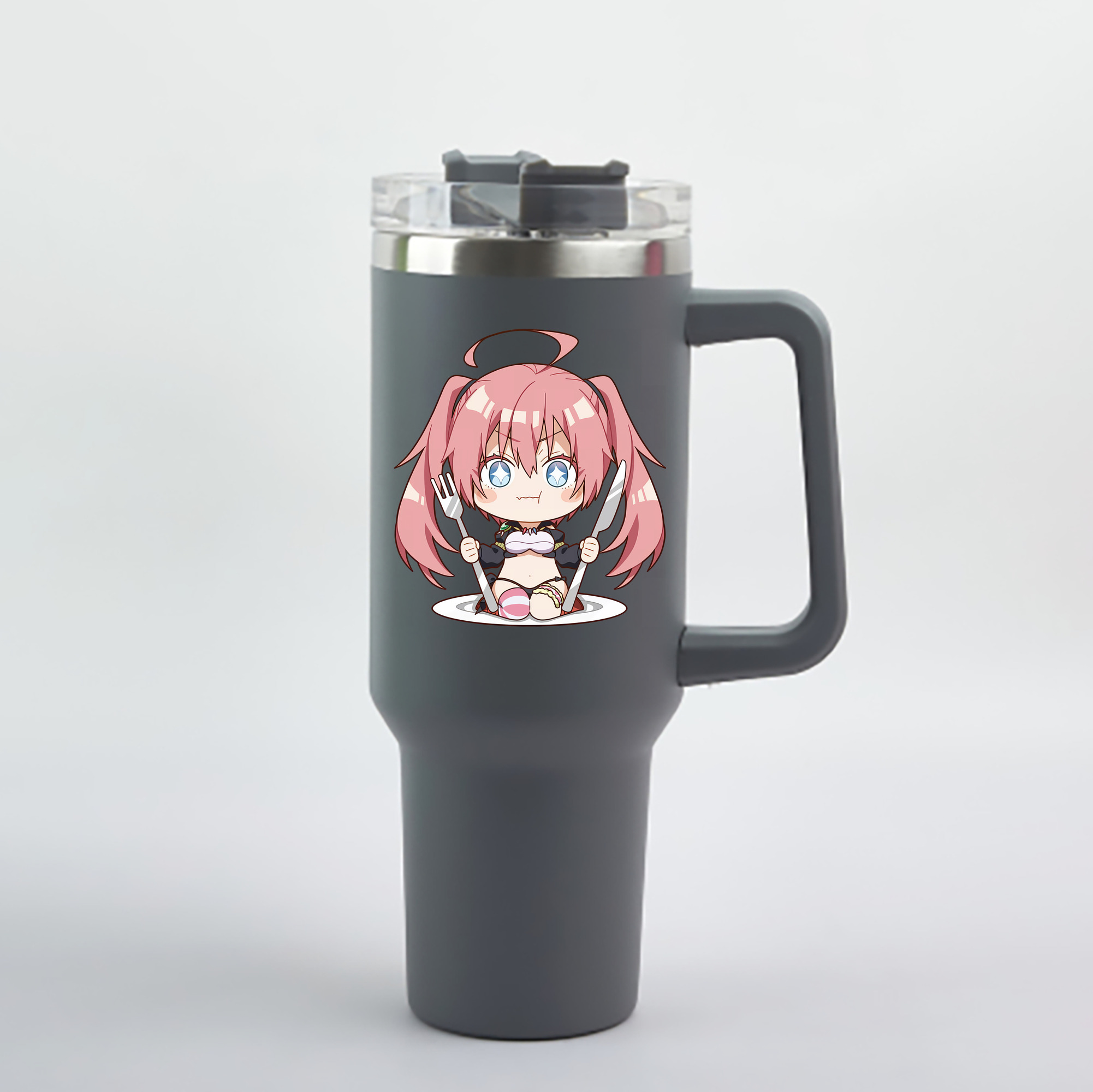 （画像用） 転スラ Regarding Reincarnated to Slime 1200mL車用タンブラー - クリスタルステッカー（プラスチックストロー付き）
