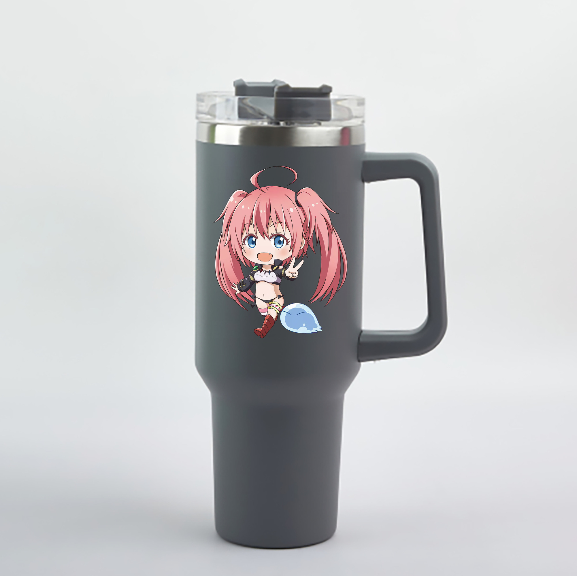 （画像用） 転スラ Regarding Reincarnated to Slime 1200mL車用タンブラー - クリスタルステッカー（プラスチックストロー付き）