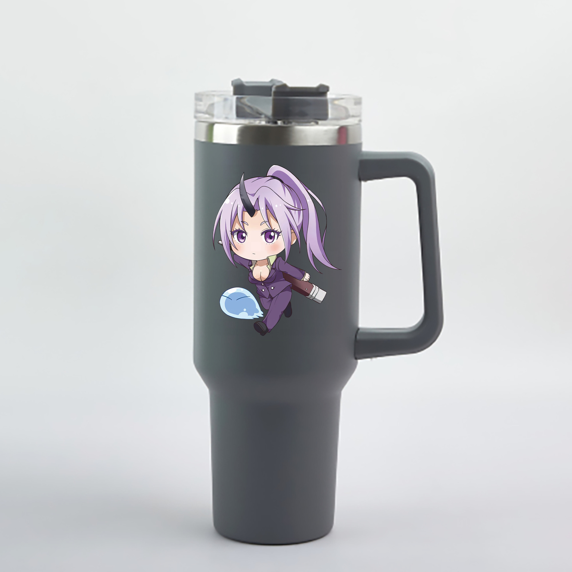 （画像用） 転スラ Regarding Reincarnated to Slime 1200mL車用タンブラー - クリスタルステッカー（プラスチックストロー付き）