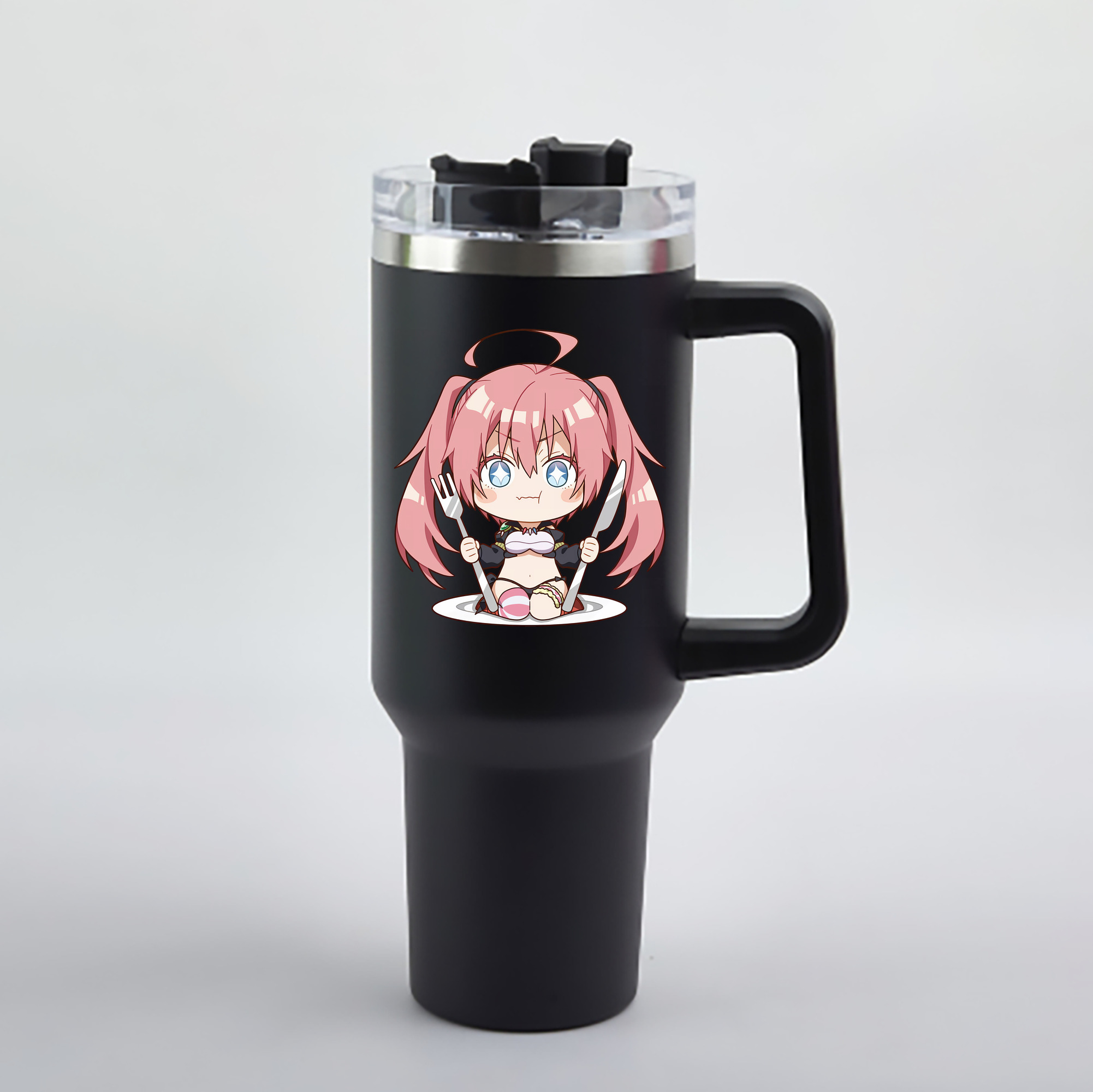 （画像用） 転スラ Regarding Reincarnated to Slime 1200mL車用タンブラー - クリスタルステッカー（プラスチックストロー付き）