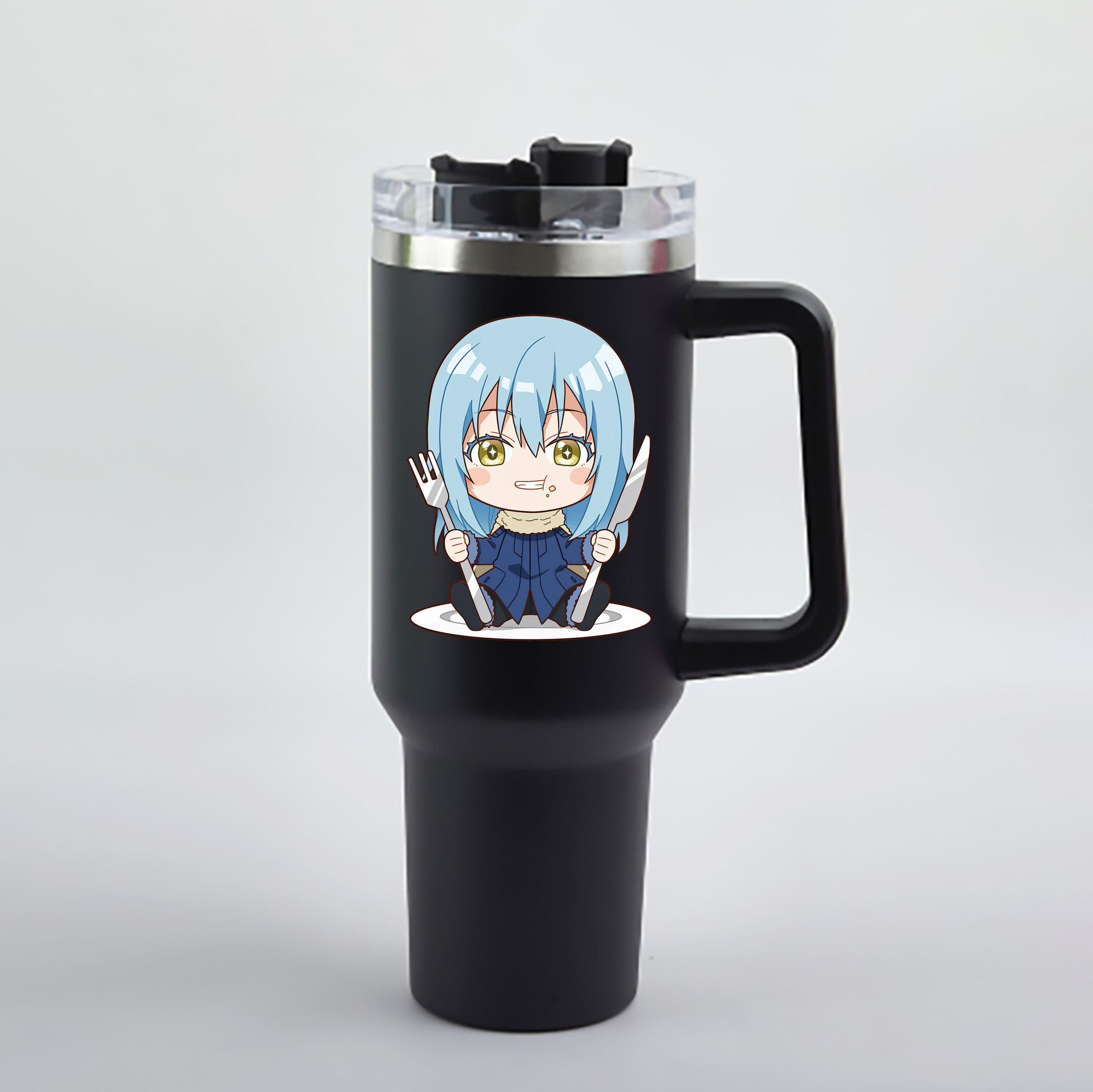 （画像用） 転スラ Regarding Reincarnated to Slime 1200mL車用タンブラー - クリスタルステッカー（プラスチックストロー付き）
