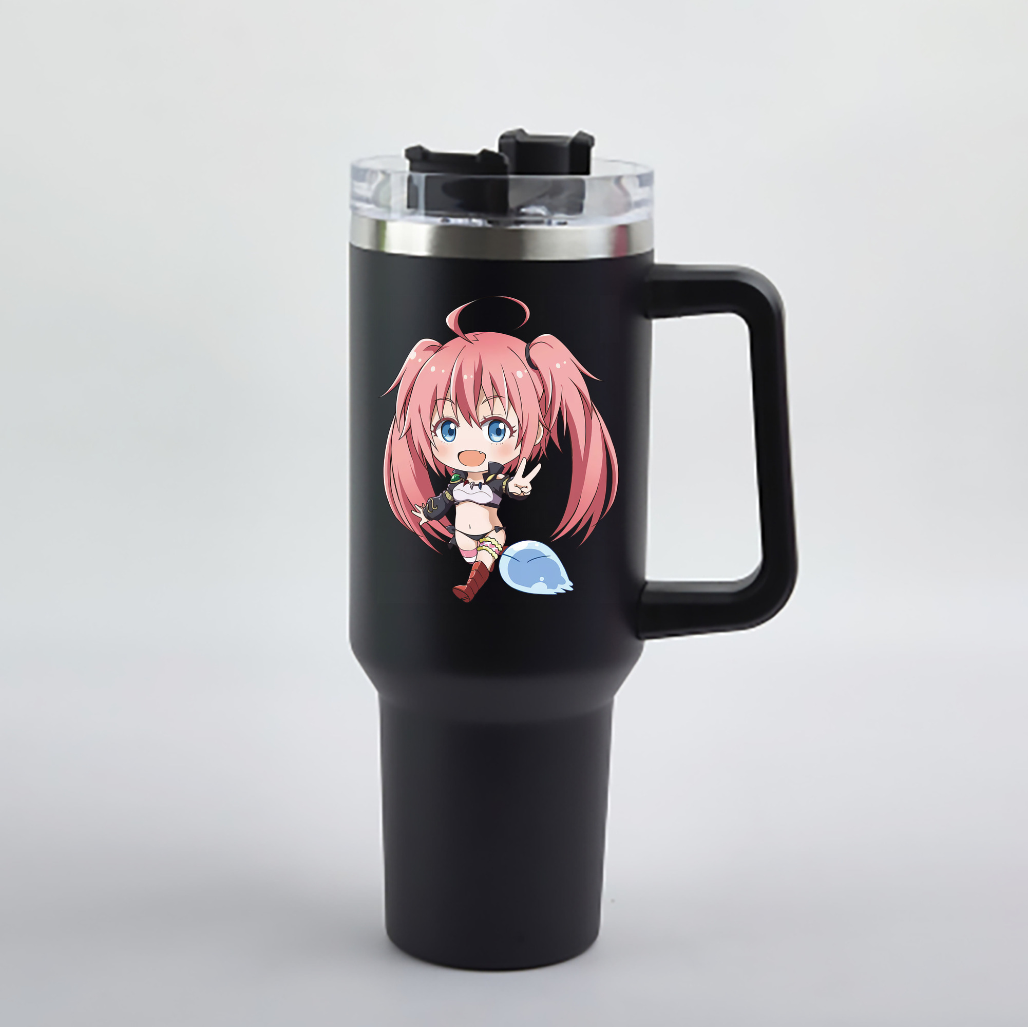 （画像用） 転スラ Regarding Reincarnated to Slime 1200mL車用タンブラー - クリスタルステッカー（プラスチックストロー付き）