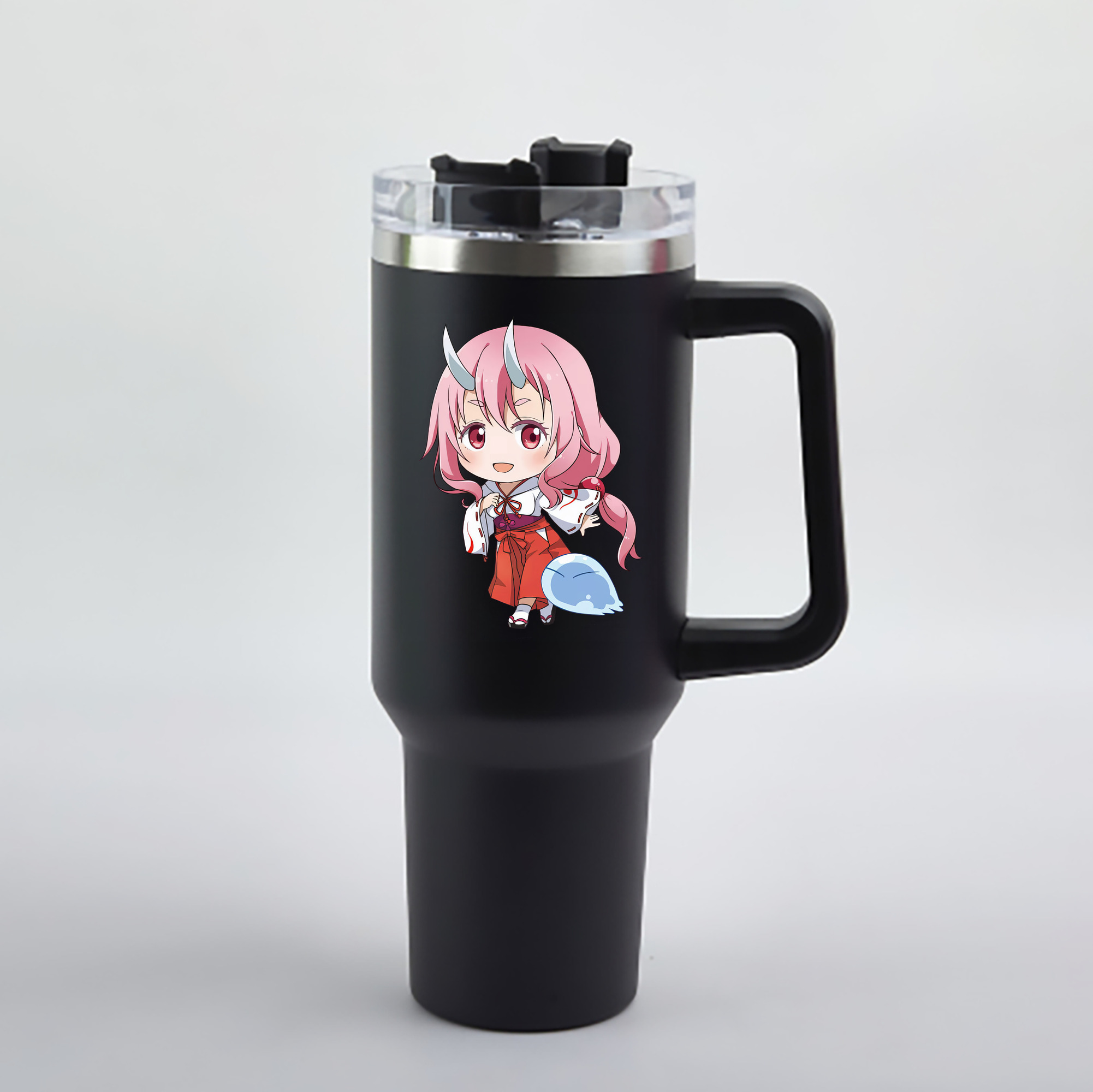 （画像用） 転スラ Regarding Reincarnated to Slime 1200mL車用タンブラー - クリスタルステッカー（プラスチックストロー付き）