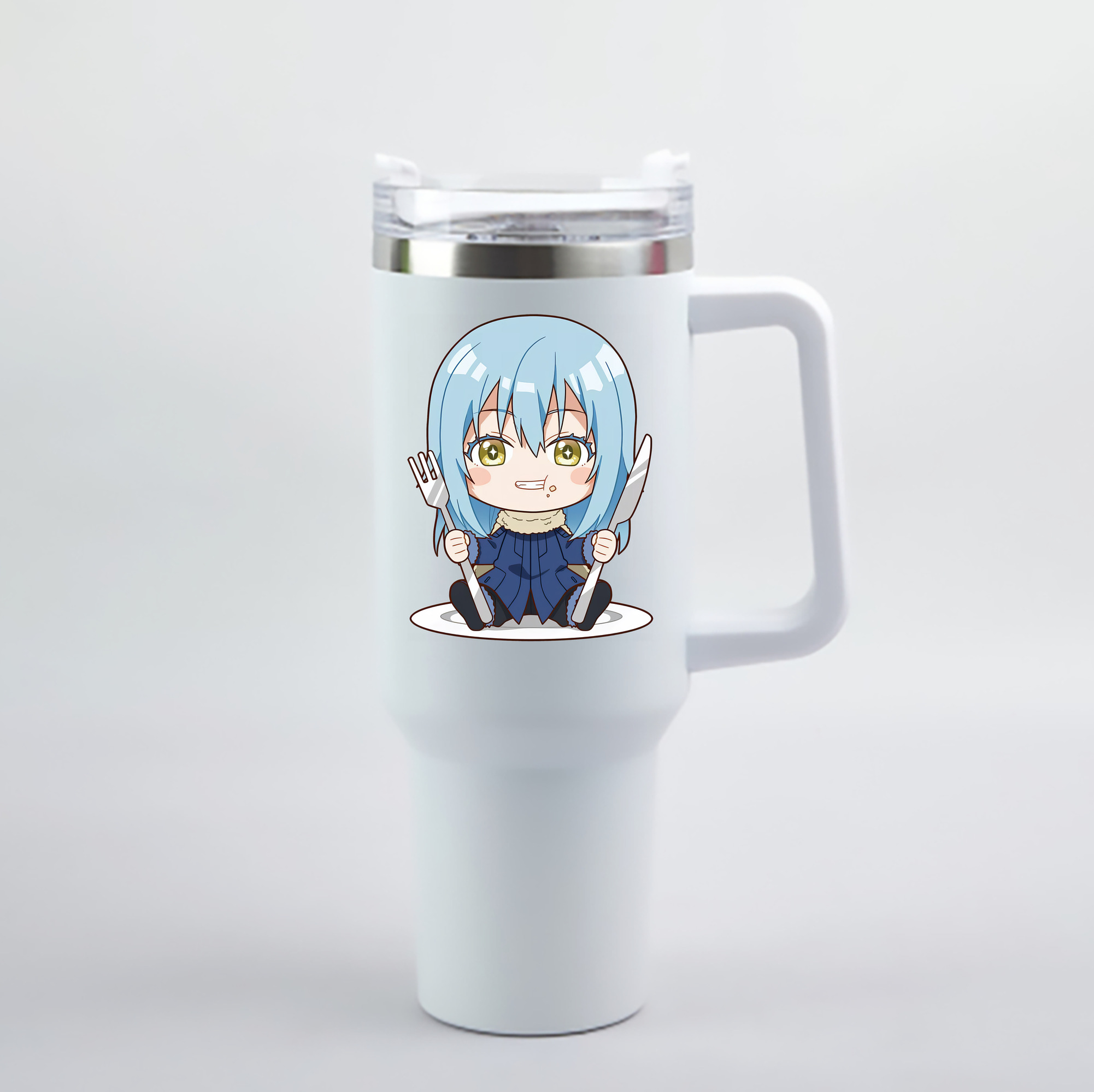 （画像用） 転スラ Regarding Reincarnated to Slime 1200mL車用タンブラー - クリスタルステッカー（プラスチックストロー付き）
