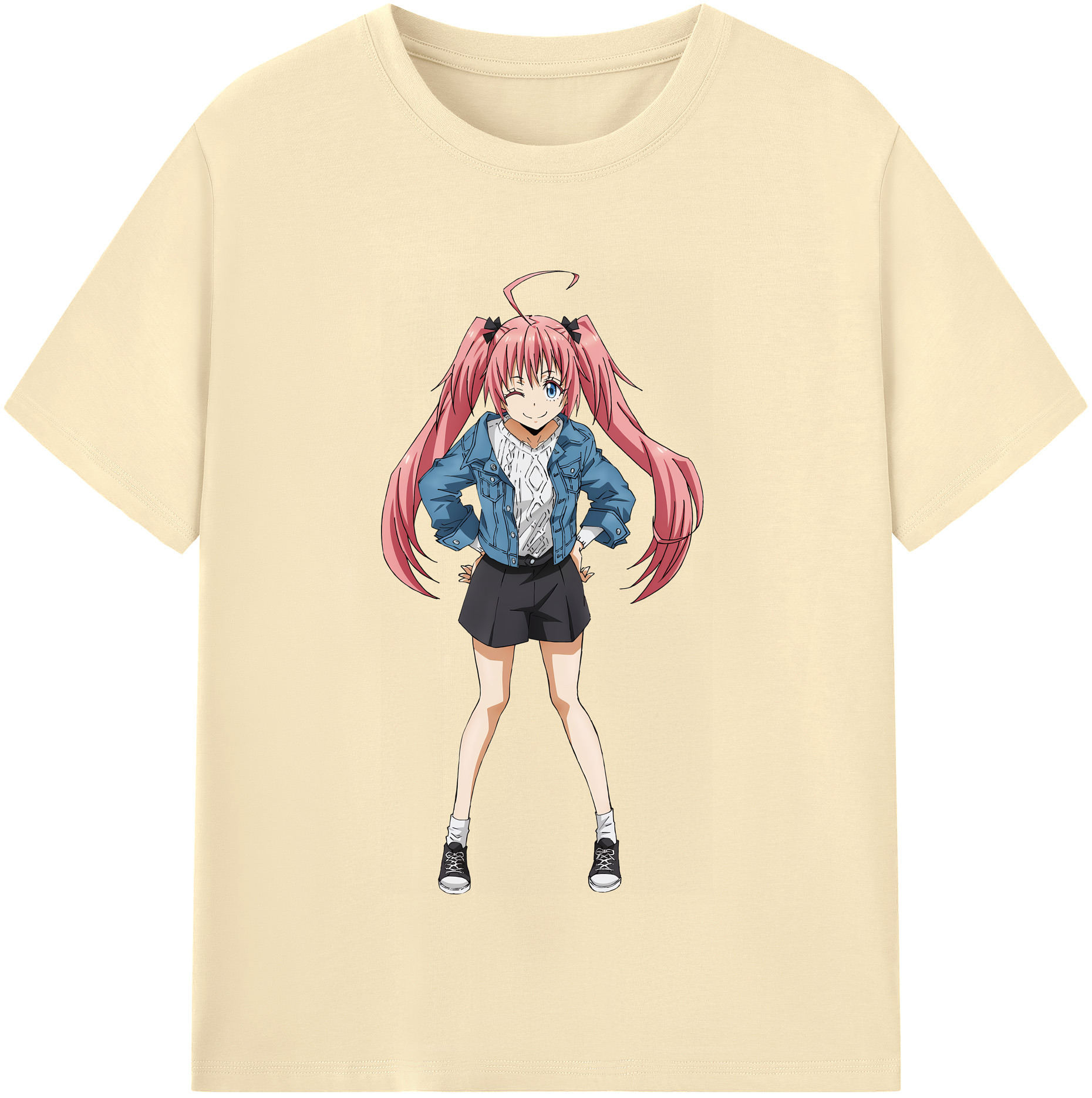 （画像用） 転スラ Regarding Reincarnated to Slime 綿100％半袖Tシャツ（フロントプリント）