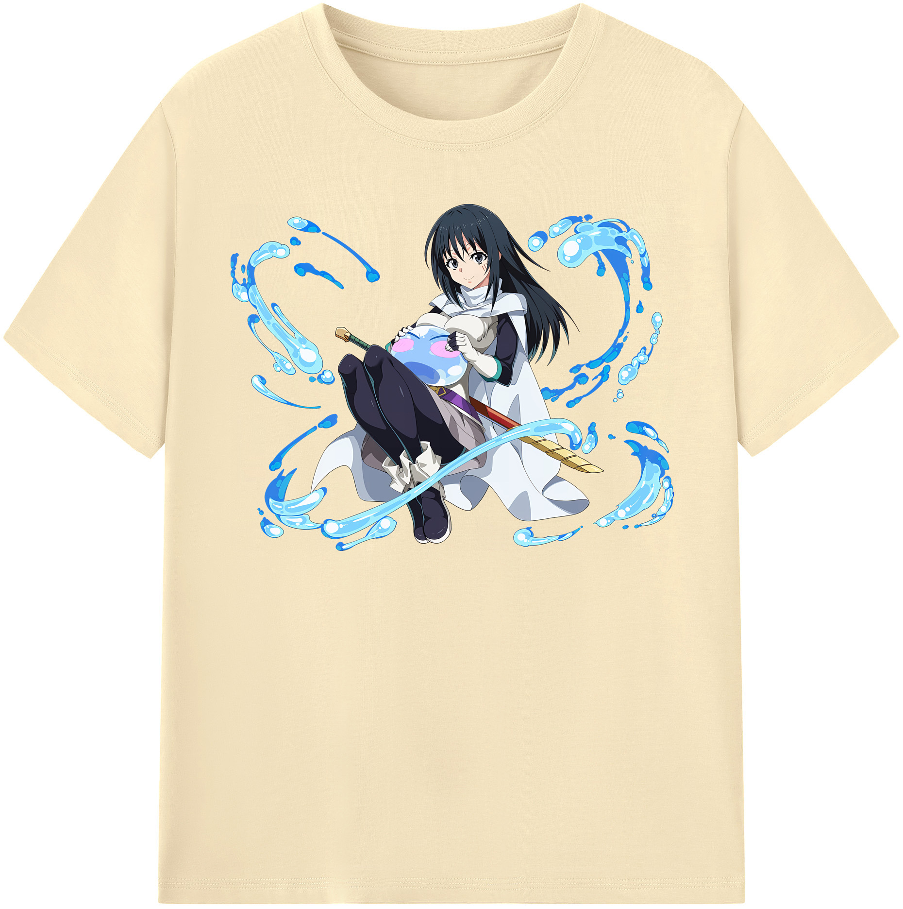 （画像用） 転スラ Regarding Reincarnated to Slime 綿100％半袖Tシャツ（フロントプリント）