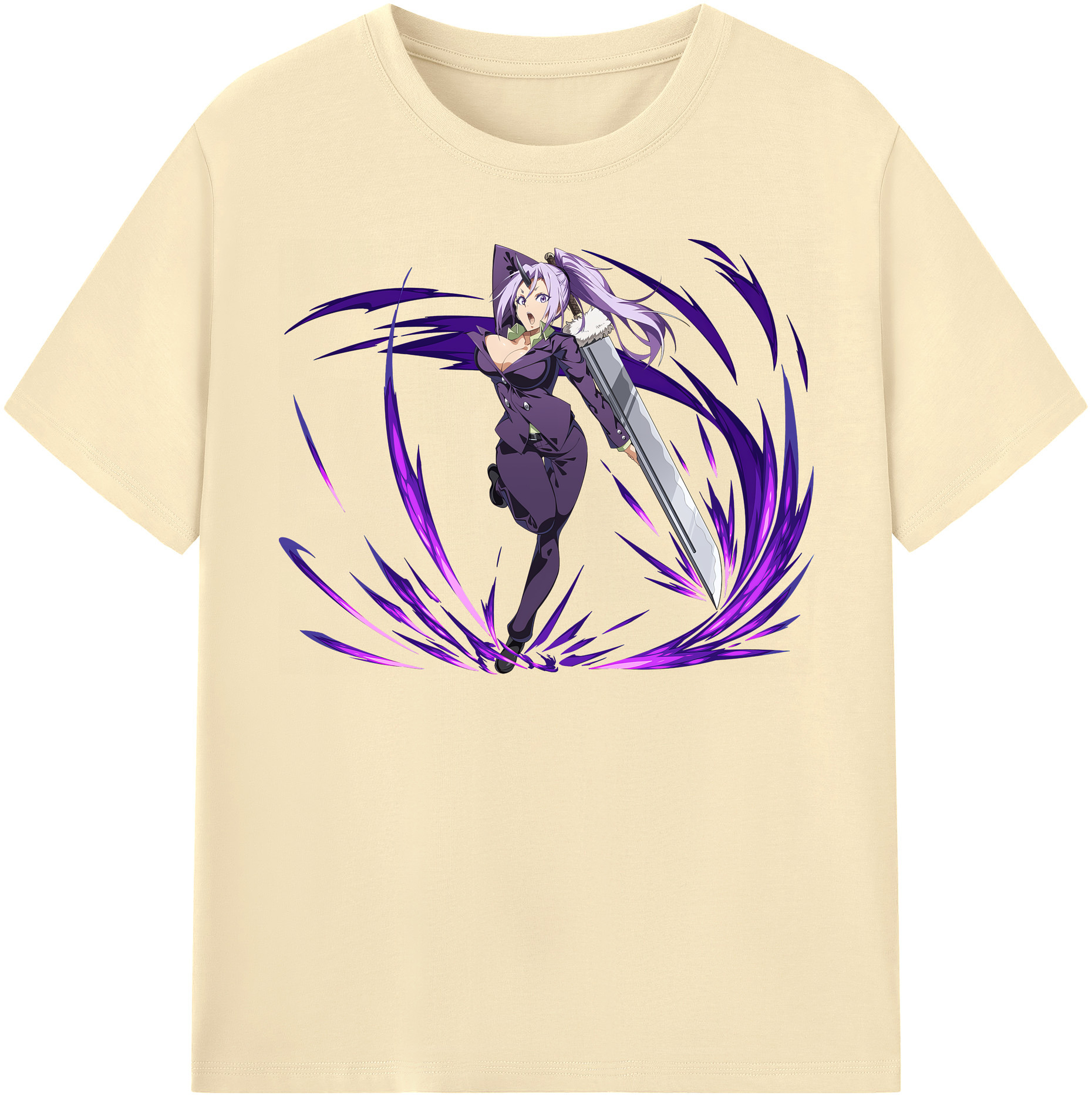 （画像用） 転スラ Regarding Reincarnated to Slime 綿100％半袖Tシャツ（フロントプリント）