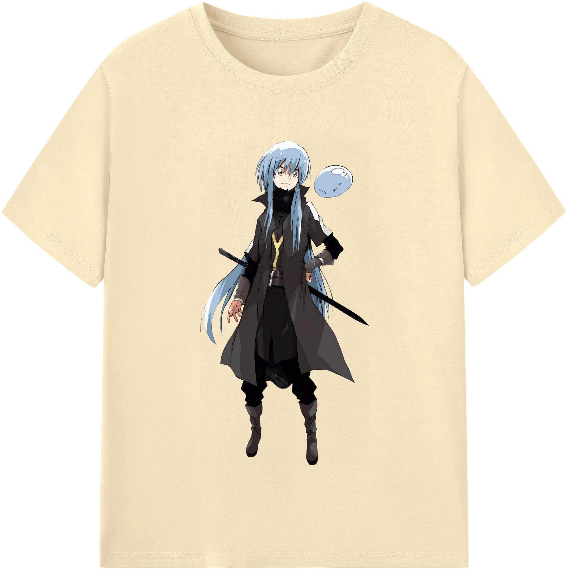 （画像用） 転スラ Regarding Reincarnated to Slime 綿100％半袖Tシャツ（フロントプリント）