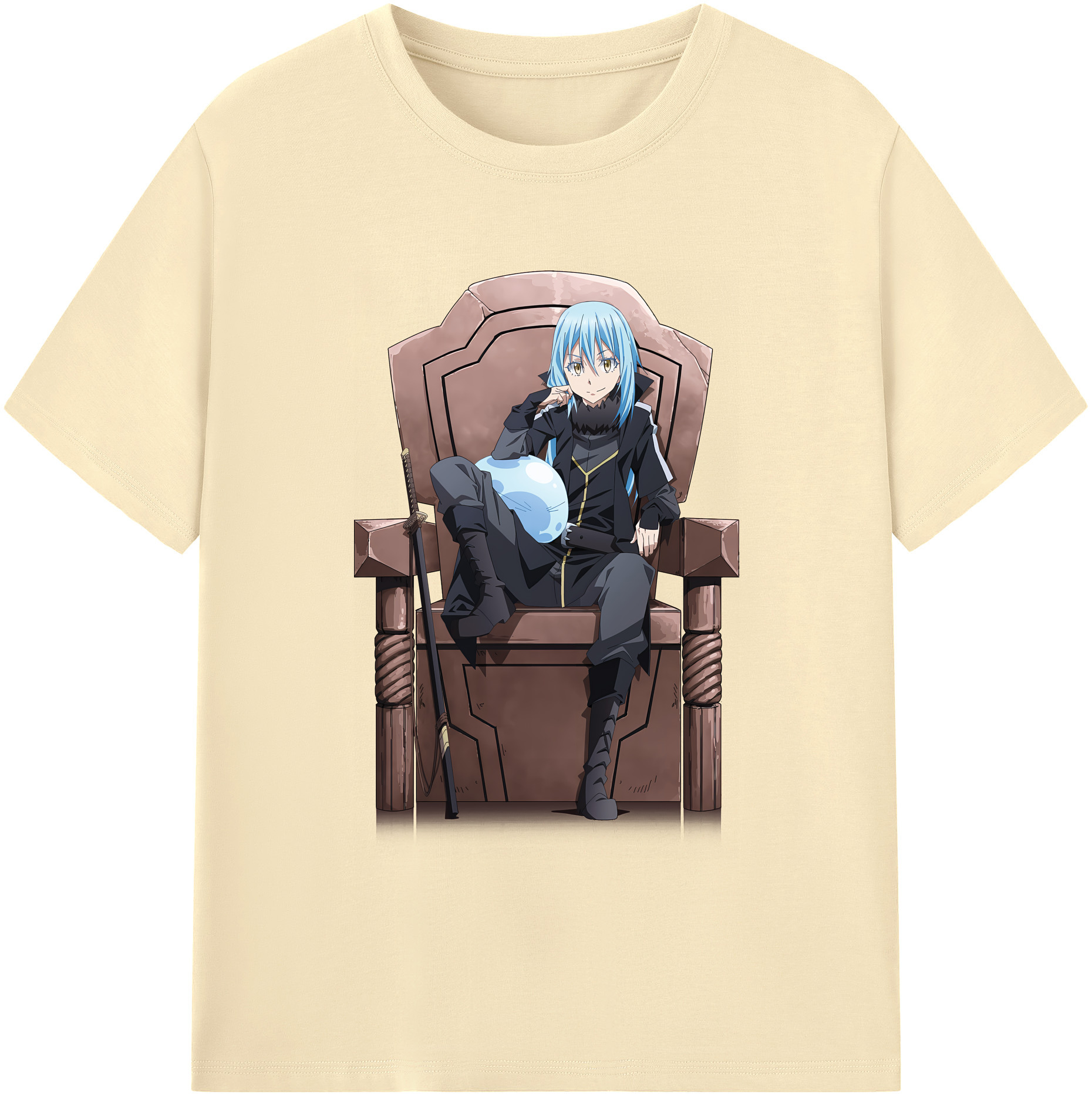 （画像用） 転スラ Regarding Reincarnated to Slime 綿100％半袖Tシャツ（フロントプリント）