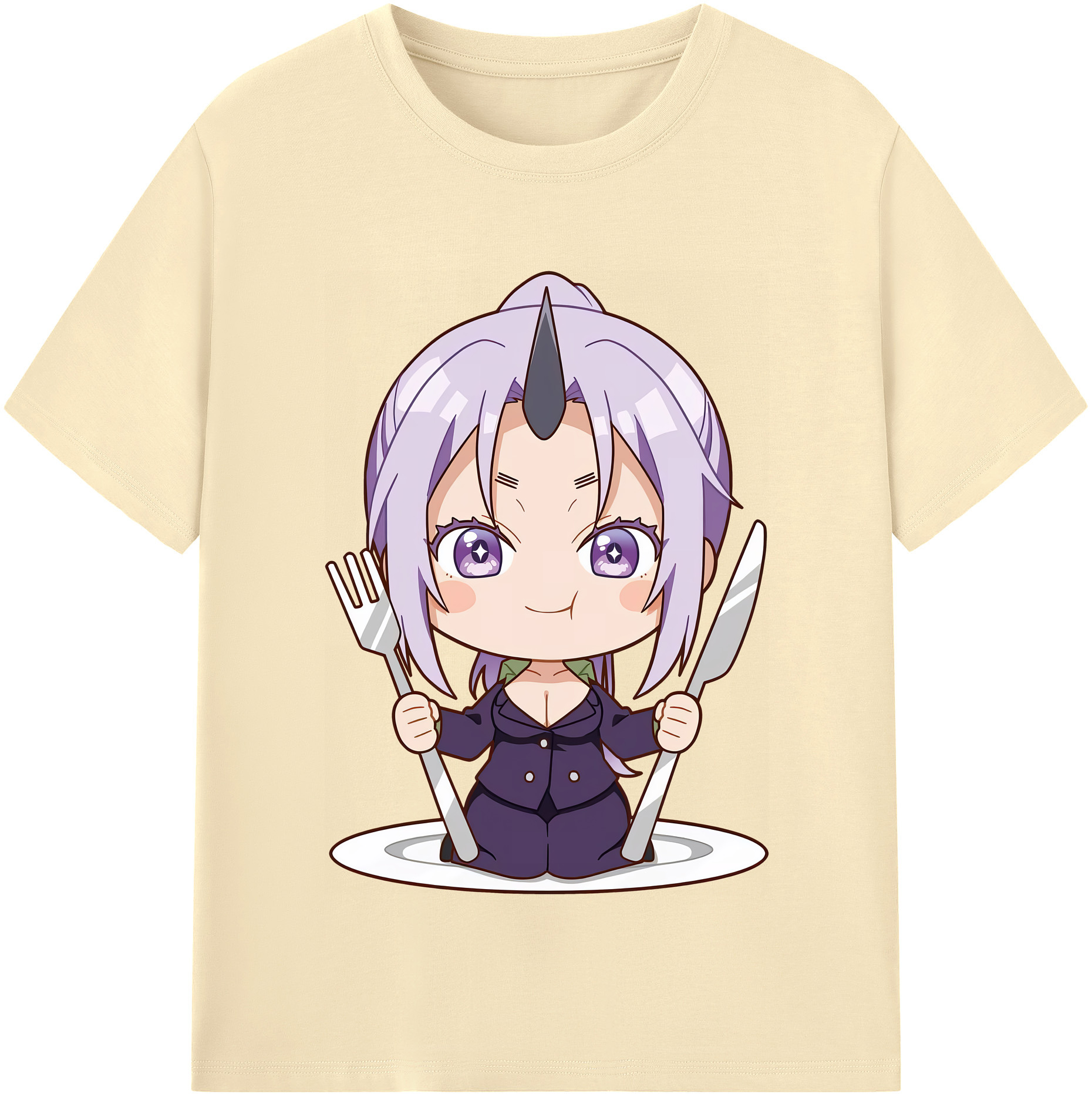 （画像用） 転スラ Regarding Reincarnated to Slime 綿100％半袖Tシャツ（フロントプリント）