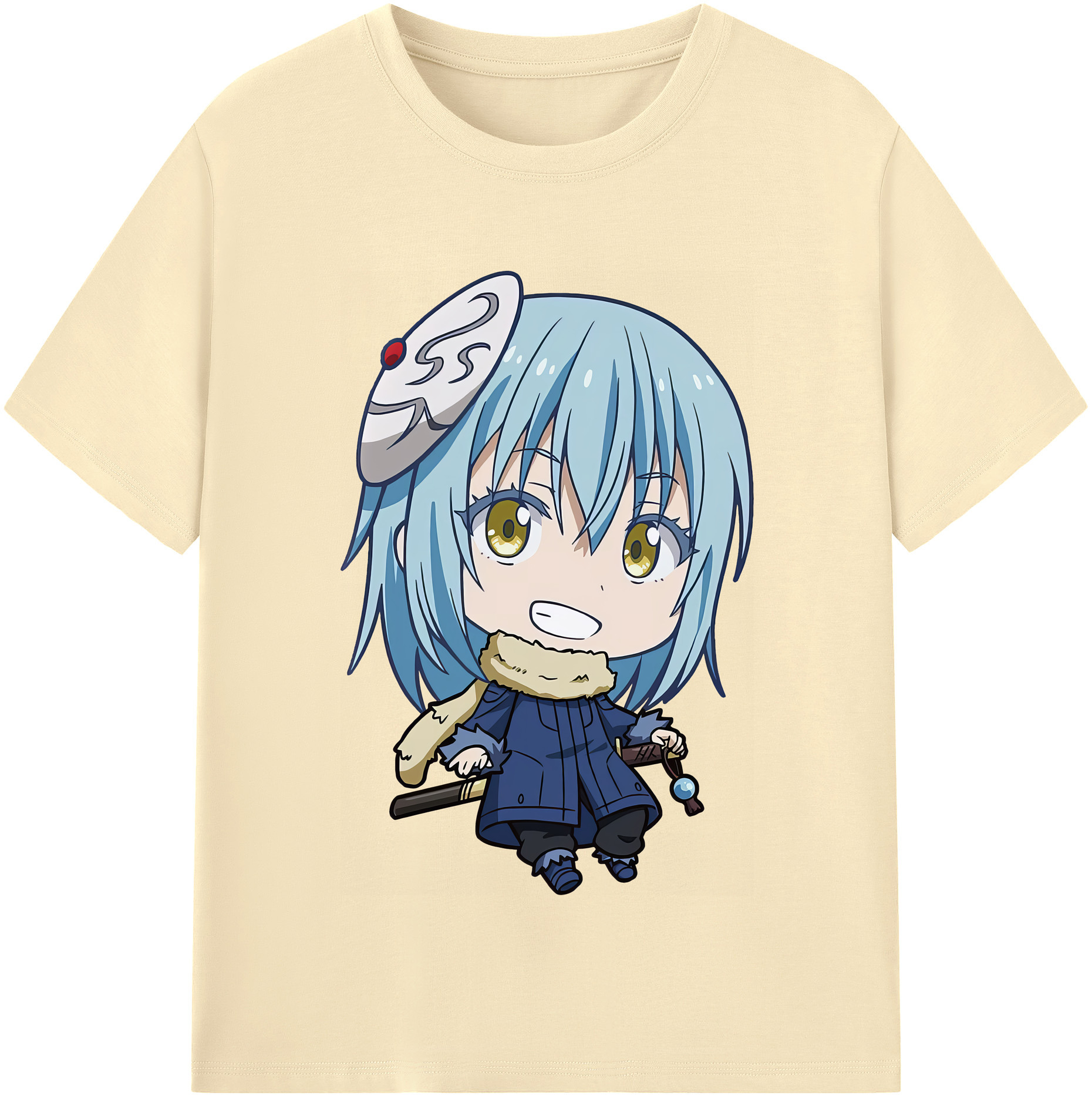 （画像用） 転スラ Regarding Reincarnated to Slime 綿100％半袖Tシャツ（フロントプリント）