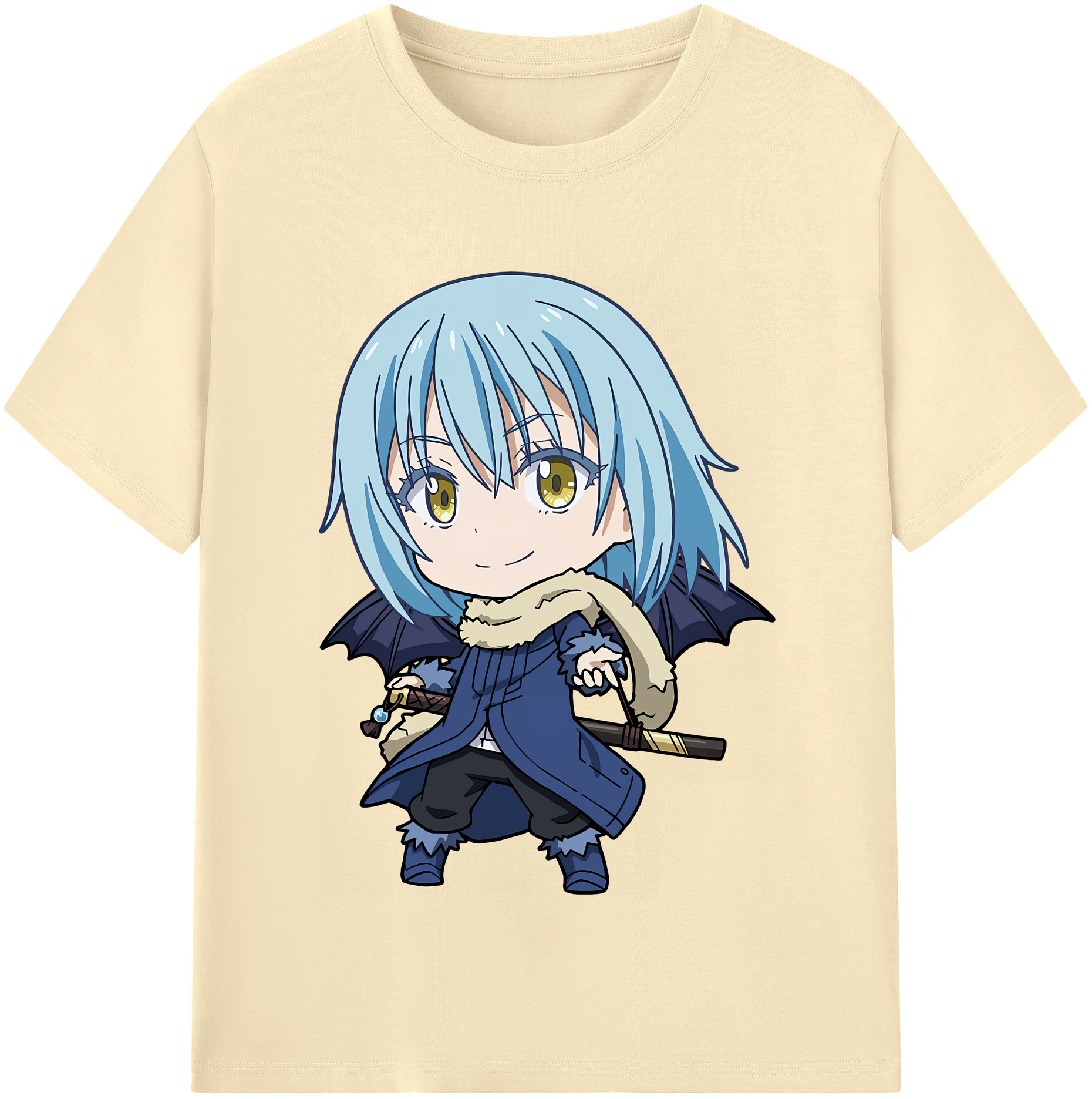 （画像用） 転スラ Regarding Reincarnated to Slime 綿100％半袖Tシャツ（フロントプリント）