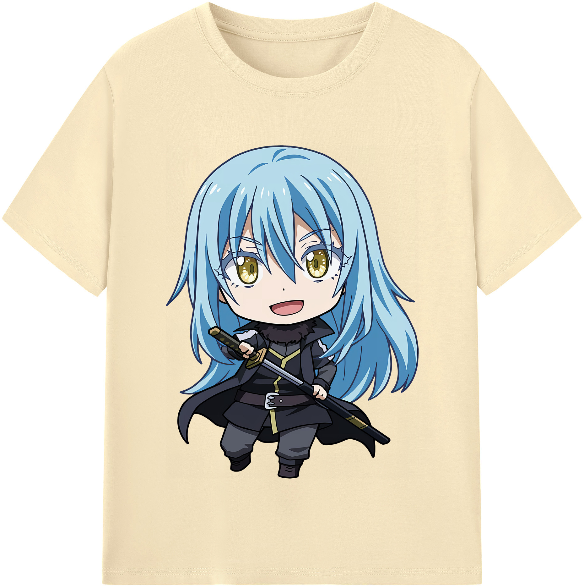 （画像用） 転スラ Regarding Reincarnated to Slime 綿100％半袖Tシャツ（フロントプリント）