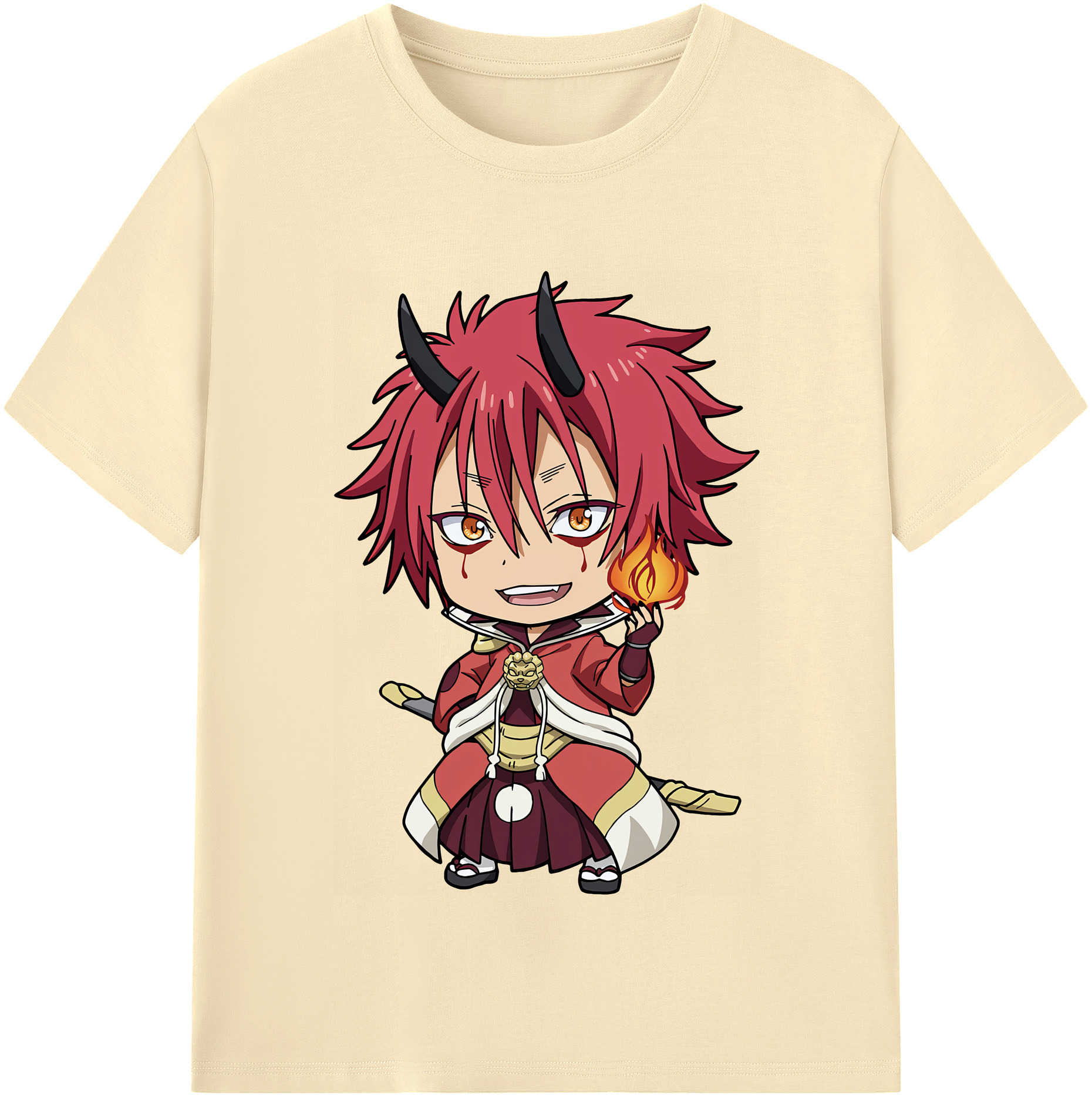 （画像用） 転スラ Regarding Reincarnated to Slime 綿100％半袖Tシャツ（フロントプリント）