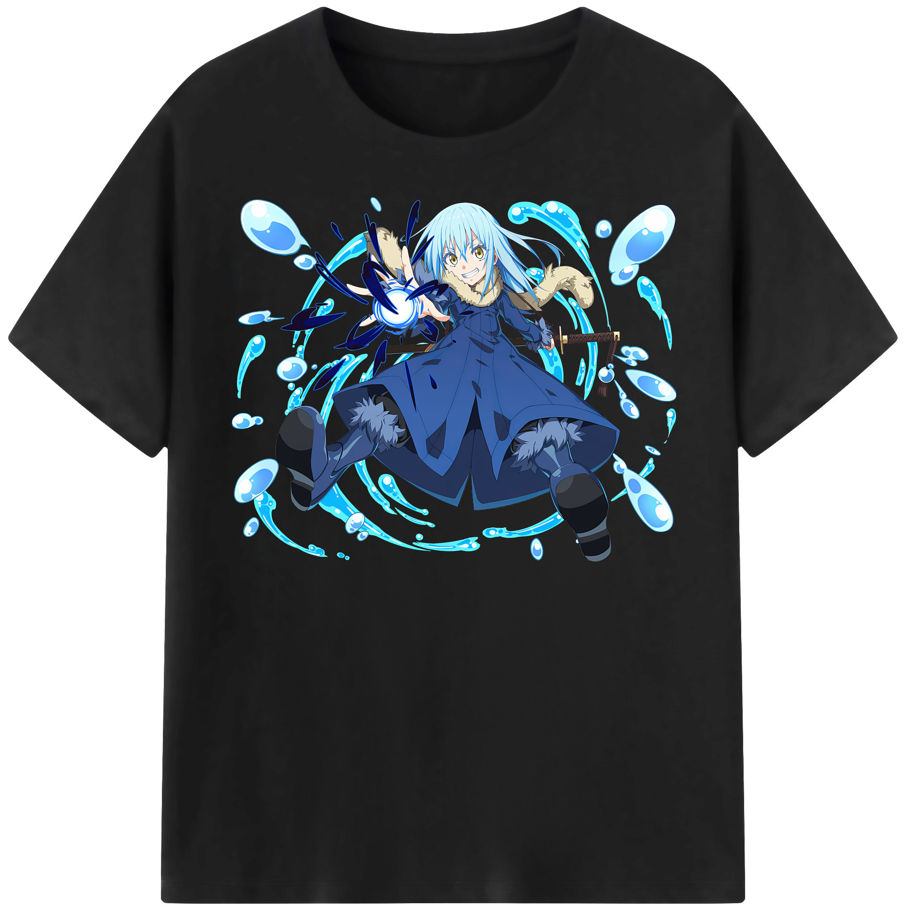 （画像用） 転スラ Regarding Reincarnated to Slime 綿100％半袖Tシャツ（フロントプリント）