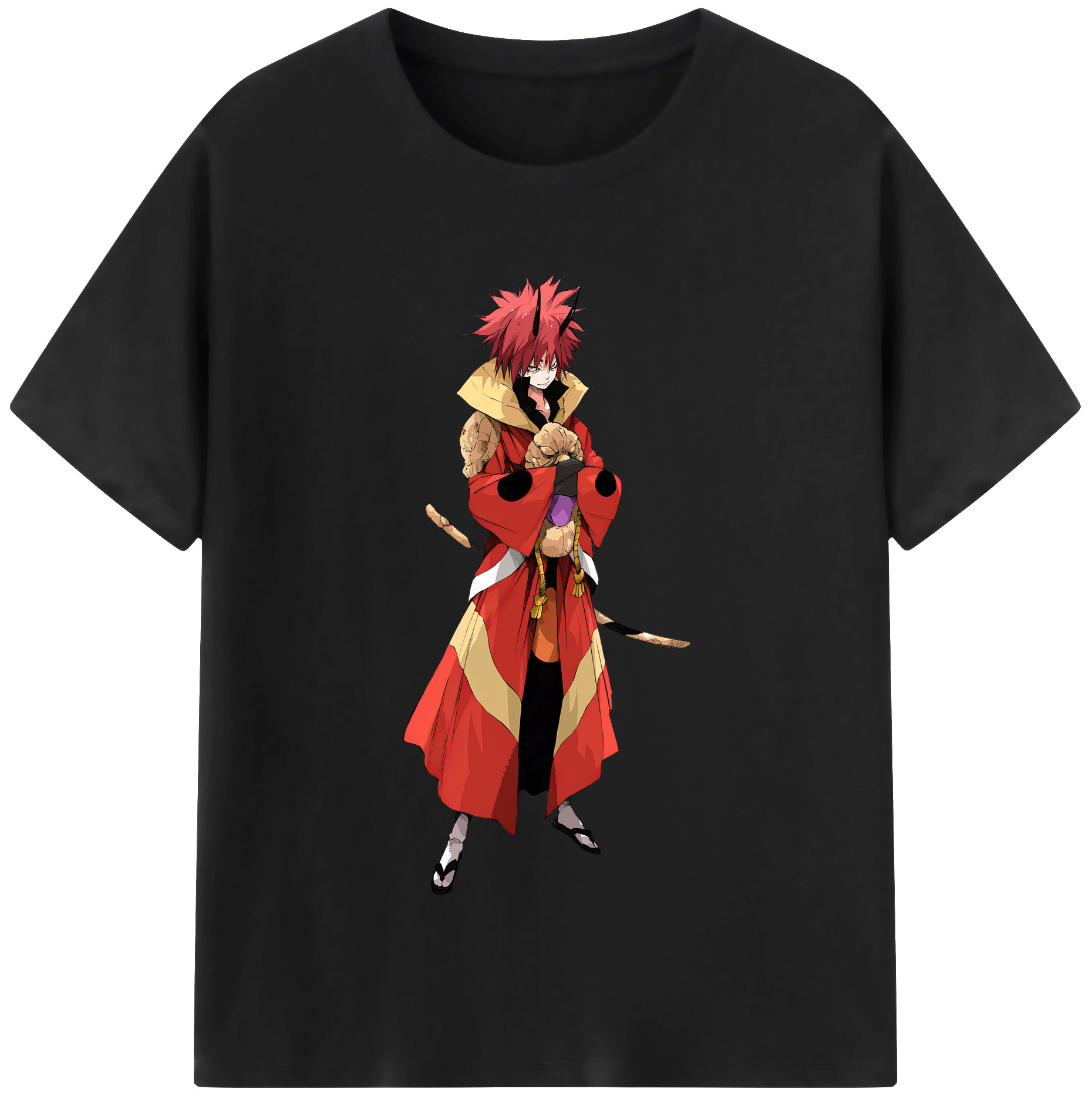 （画像用） 転スラ Regarding Reincarnated to Slime 綿100％半袖Tシャツ（フロントプリント）