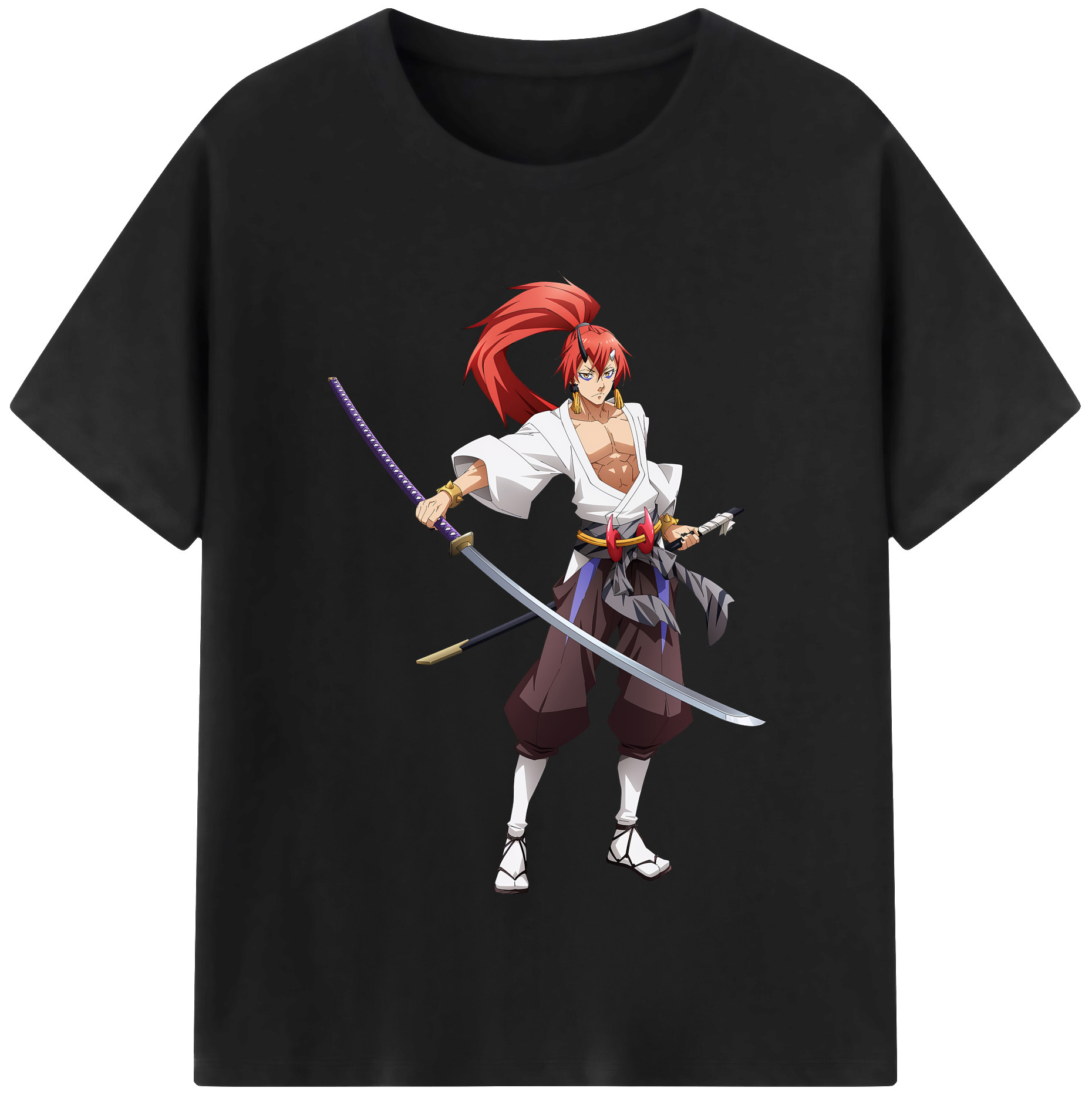 （画像用） 転スラ Regarding Reincarnated to Slime 綿100％半袖Tシャツ（フロントプリント）