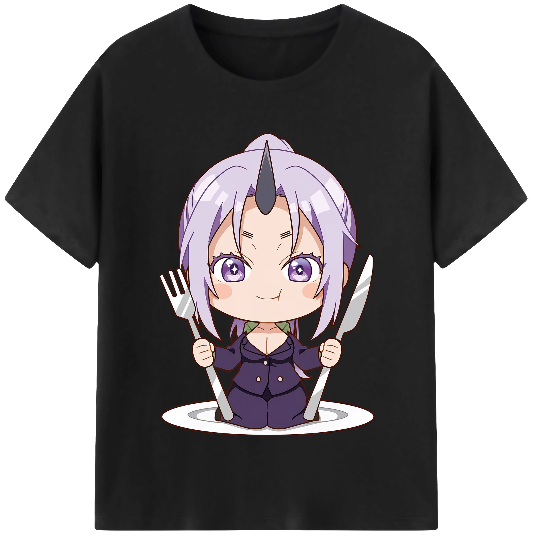 （画像用） 転スラ Regarding Reincarnated to Slime 綿100％半袖Tシャツ（フロントプリント）