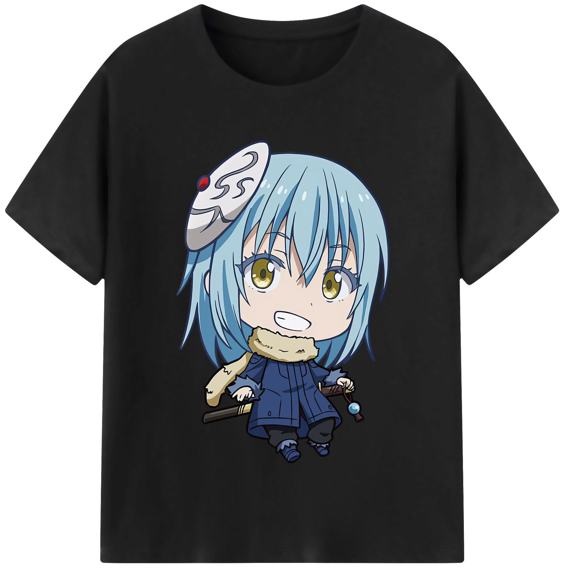 （画像用） 転スラ Regarding Reincarnated to Slime 綿100％半袖Tシャツ（フロントプリント）