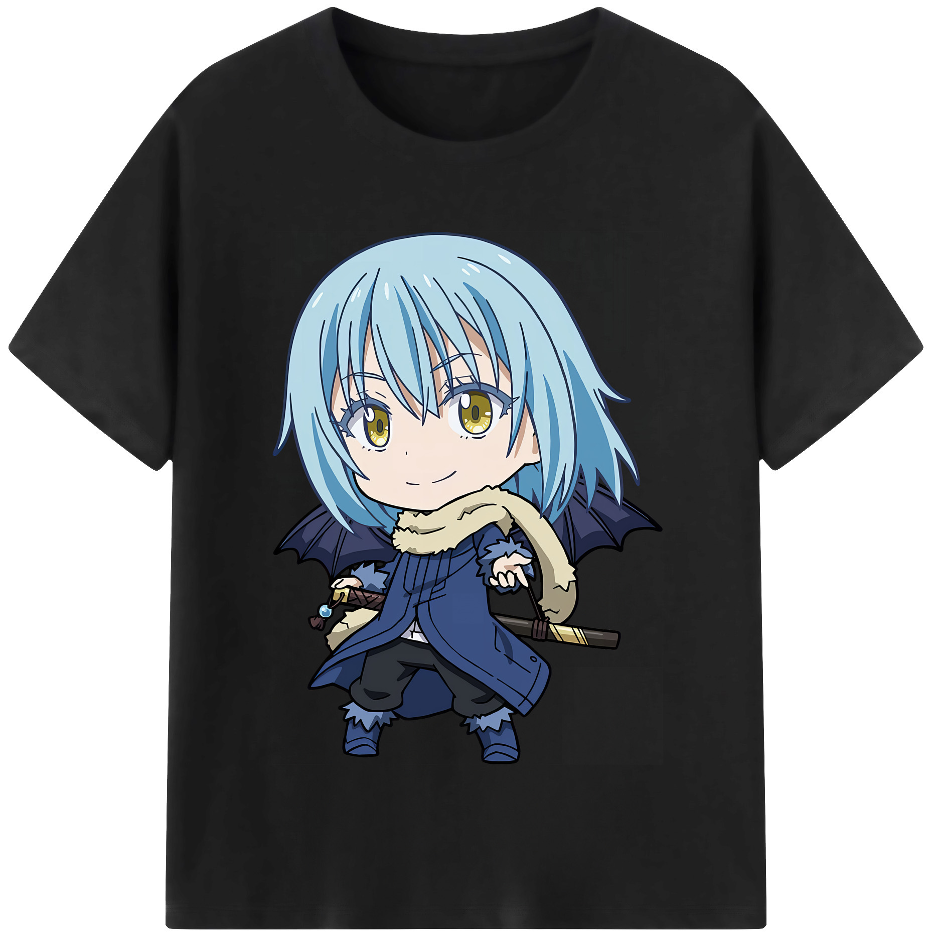 （画像用） 転スラ Regarding Reincarnated to Slime 綿100％半袖Tシャツ（フロントプリント）