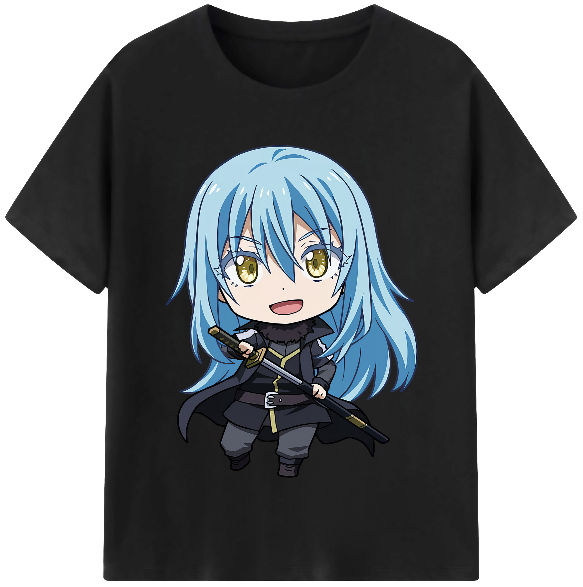 （画像用） 転スラ Regarding Reincarnated to Slime 綿100％半袖Tシャツ（フロントプリント）