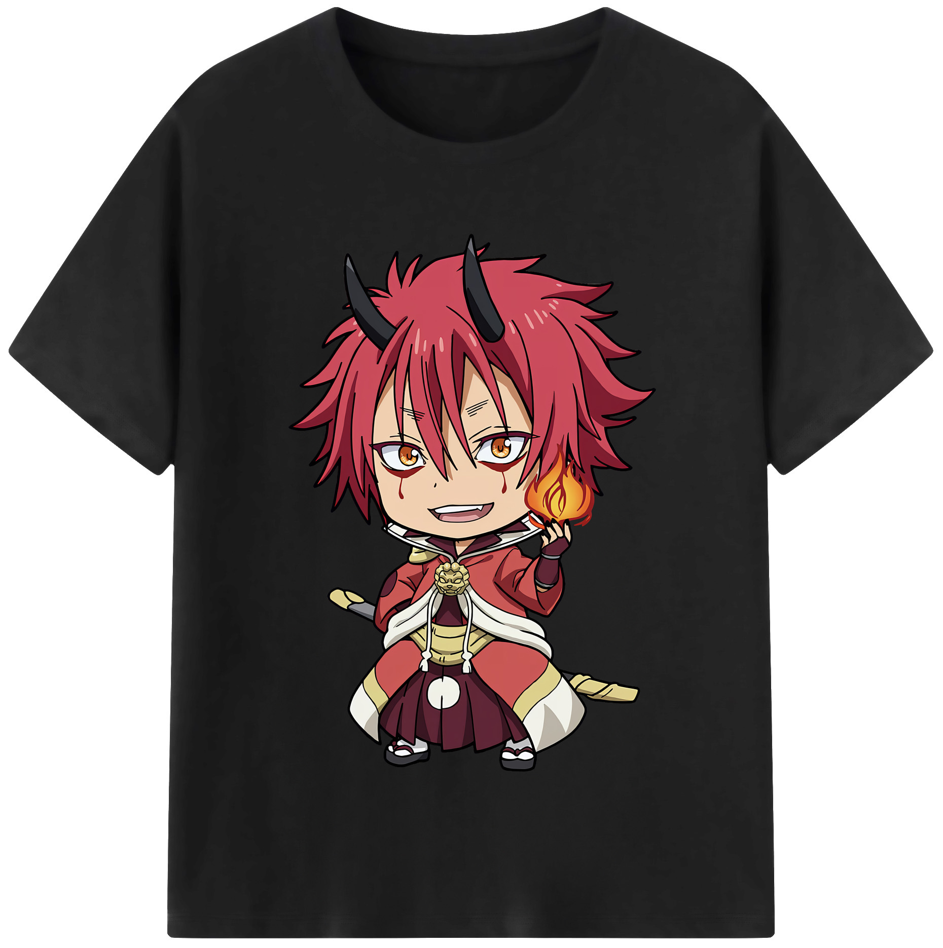 （画像用） 転スラ Regarding Reincarnated to Slime 綿100％半袖Tシャツ（フロントプリント）