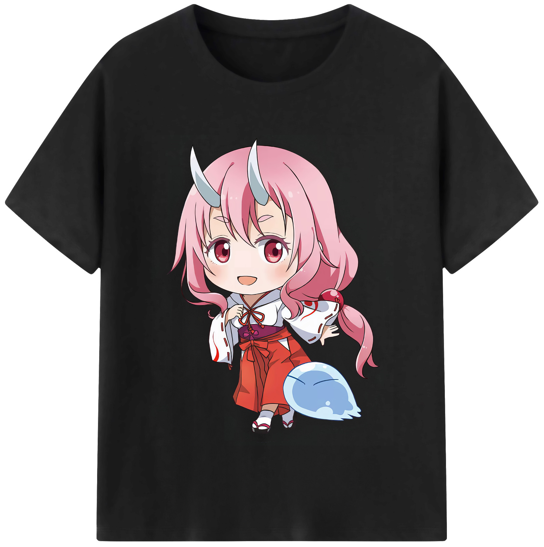 （画像用） 転スラ Regarding Reincarnated to Slime 綿100％半袖Tシャツ（フロントプリント）