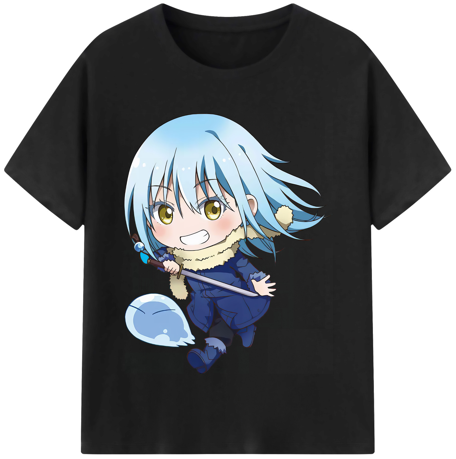 （画像用） 転スラ Regarding Reincarnated to Slime 綿100％半袖Tシャツ（フロントプリント）