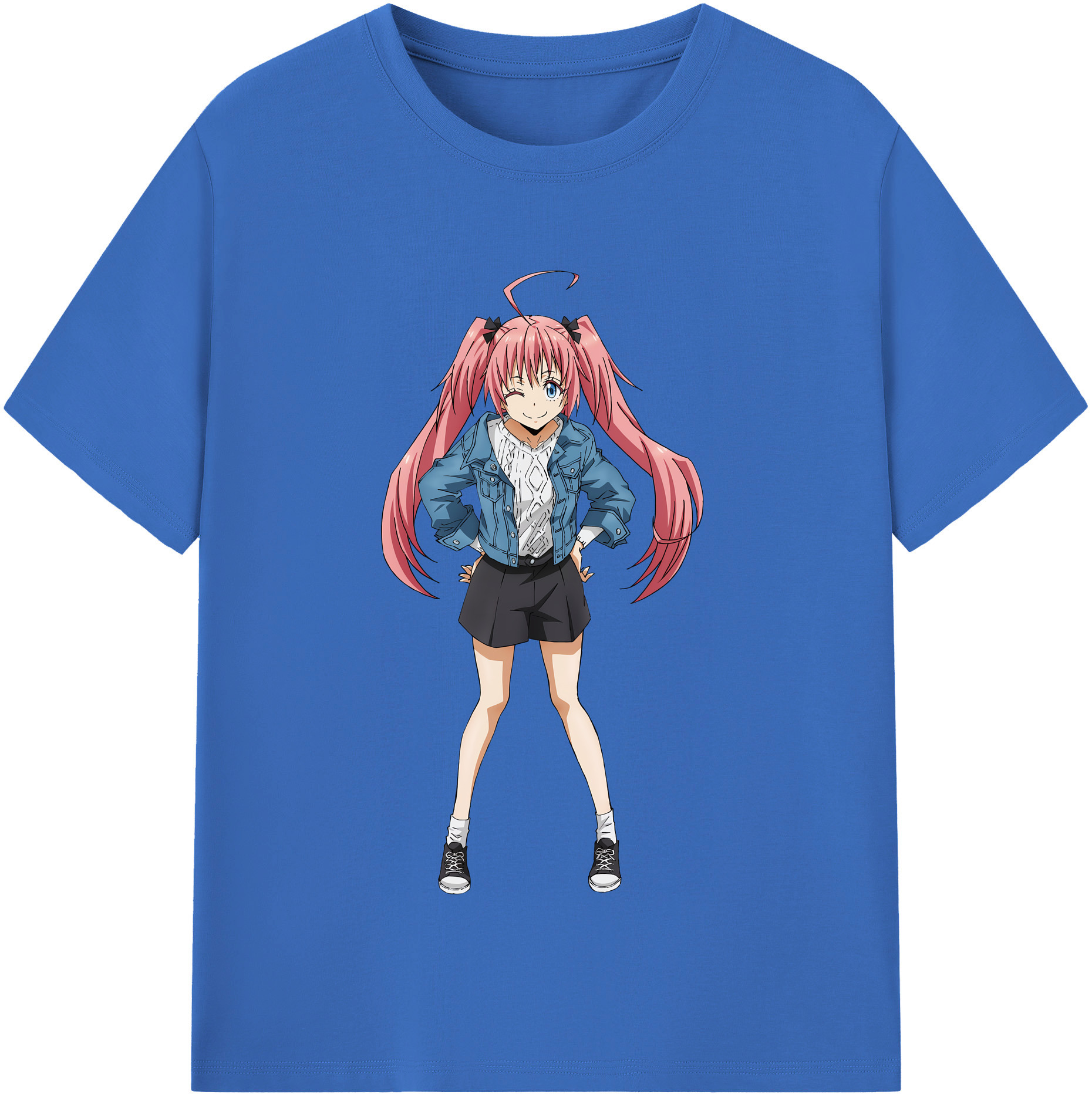 （画像用） 転スラ Regarding Reincarnated to Slime 綿100％半袖Tシャツ（フロントプリント）