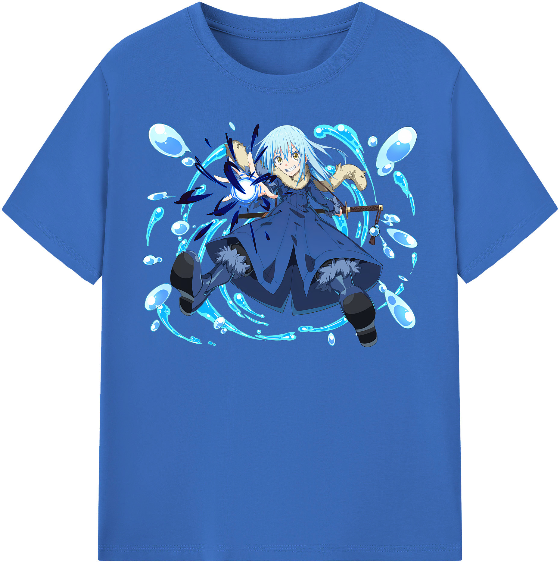 （画像用） 転スラ Regarding Reincarnated to Slime 綿100％半袖Tシャツ（フロントプリント）