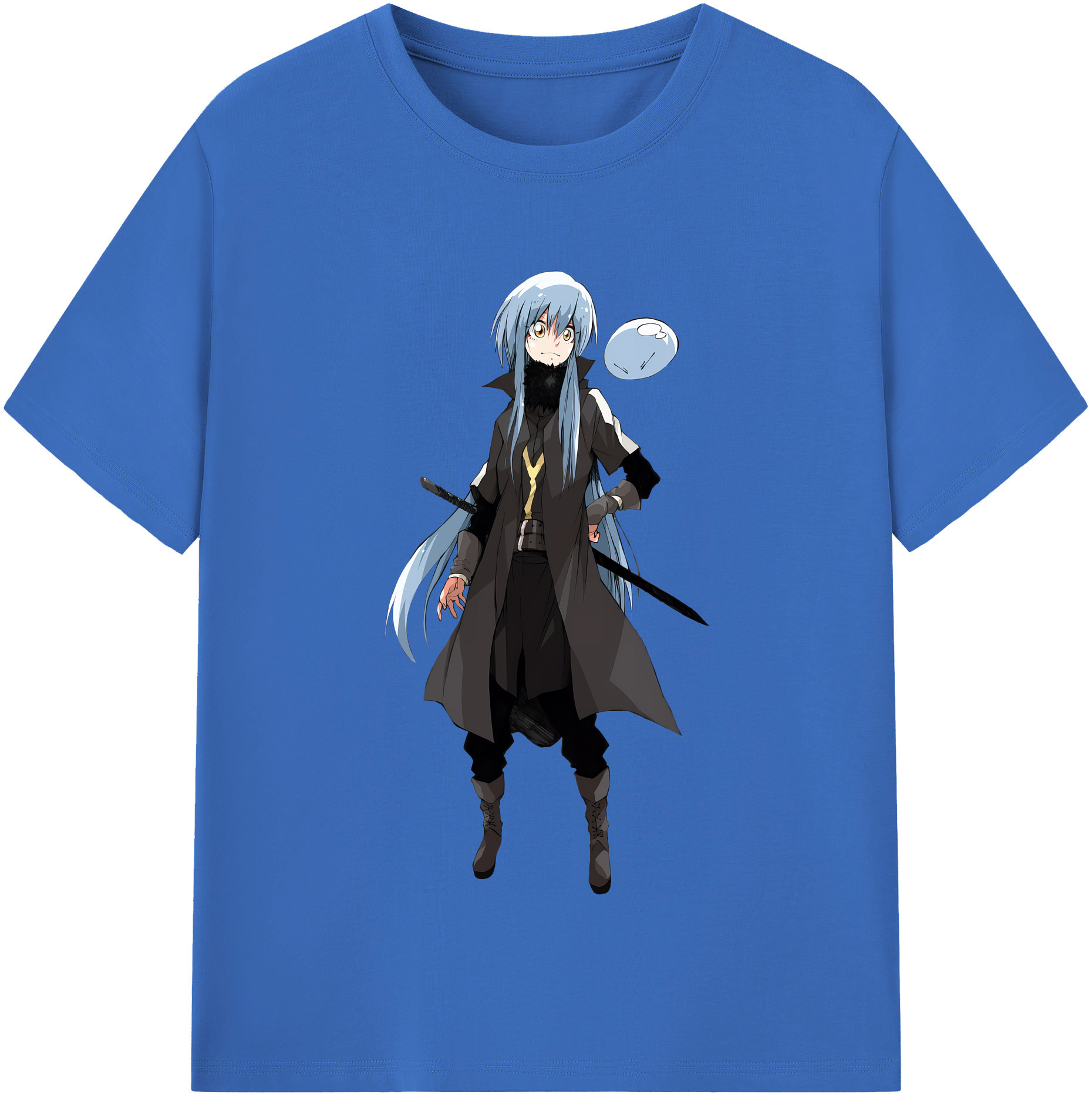 （画像用） 転スラ Regarding Reincarnated to Slime 綿100％半袖Tシャツ（フロントプリント）