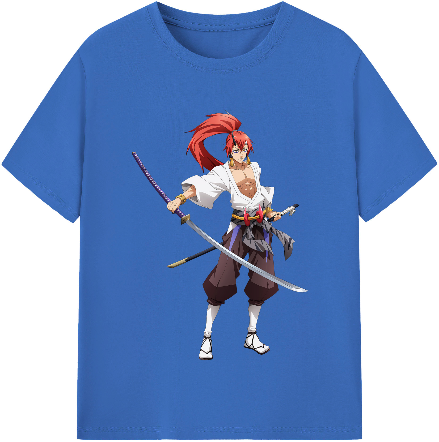 （画像用） 転スラ Regarding Reincarnated to Slime 綿100％半袖Tシャツ（フロントプリント）