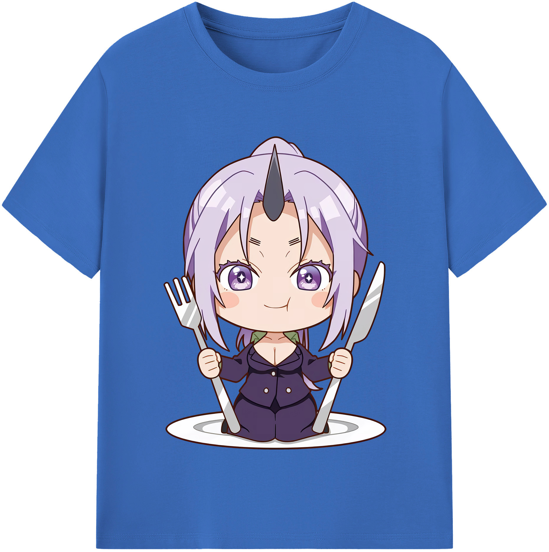 （画像用） 転スラ Regarding Reincarnated to Slime 綿100％半袖Tシャツ（フロントプリント）