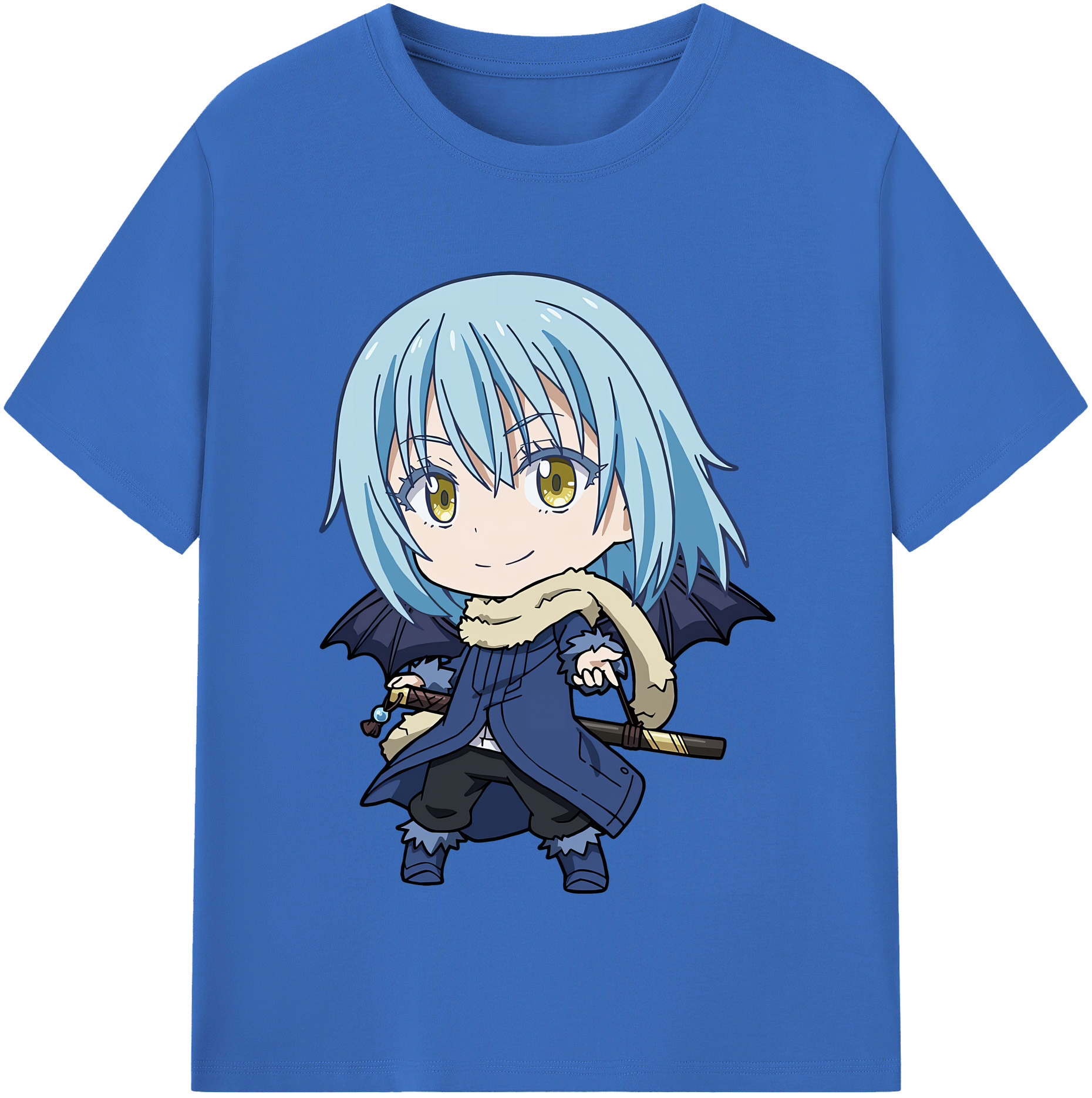 （画像用） 転スラ Regarding Reincarnated to Slime 綿100％半袖Tシャツ（フロントプリント）