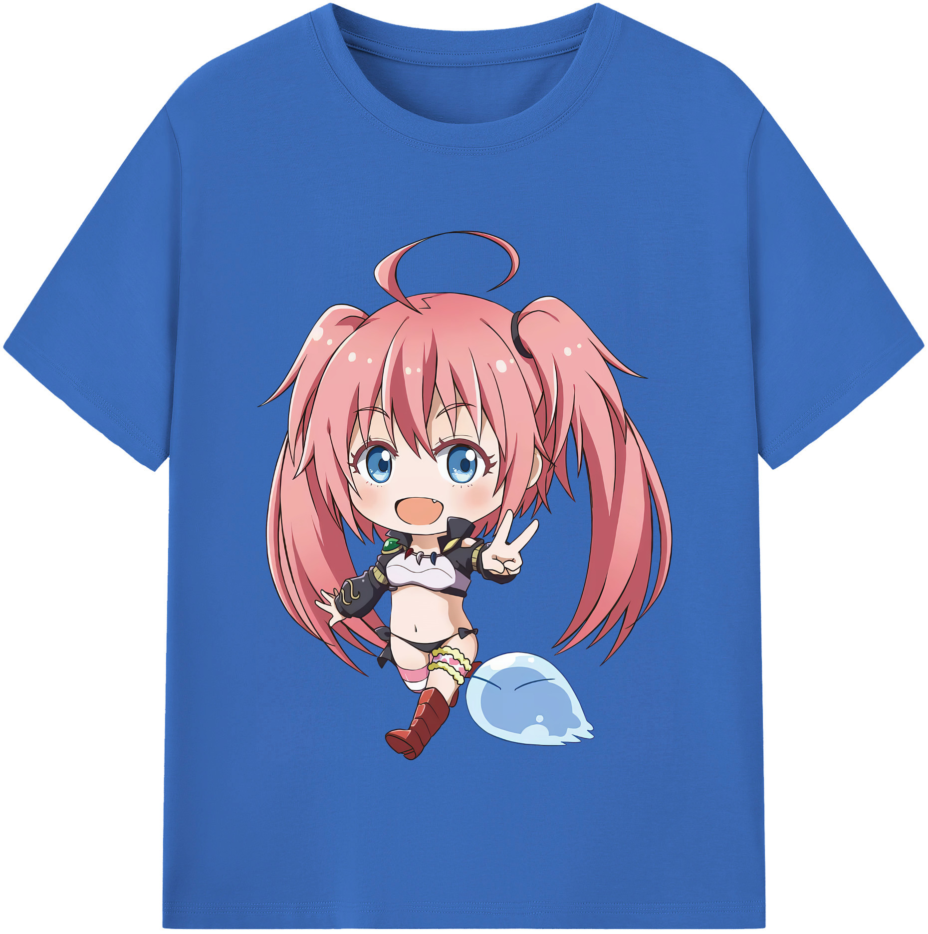 （画像用） 転スラ Regarding Reincarnated to Slime 綿100％半袖Tシャツ（フロントプリント）