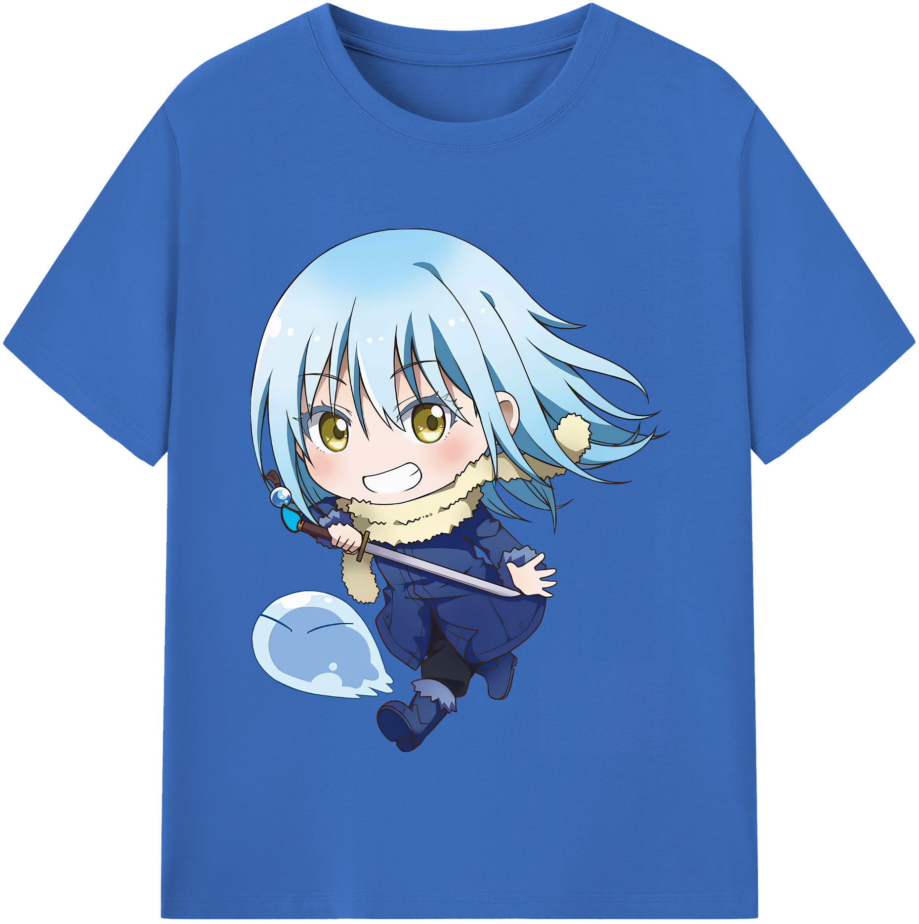 （画像用） 転スラ Regarding Reincarnated to Slime 綿100％半袖Tシャツ（フロントプリント）