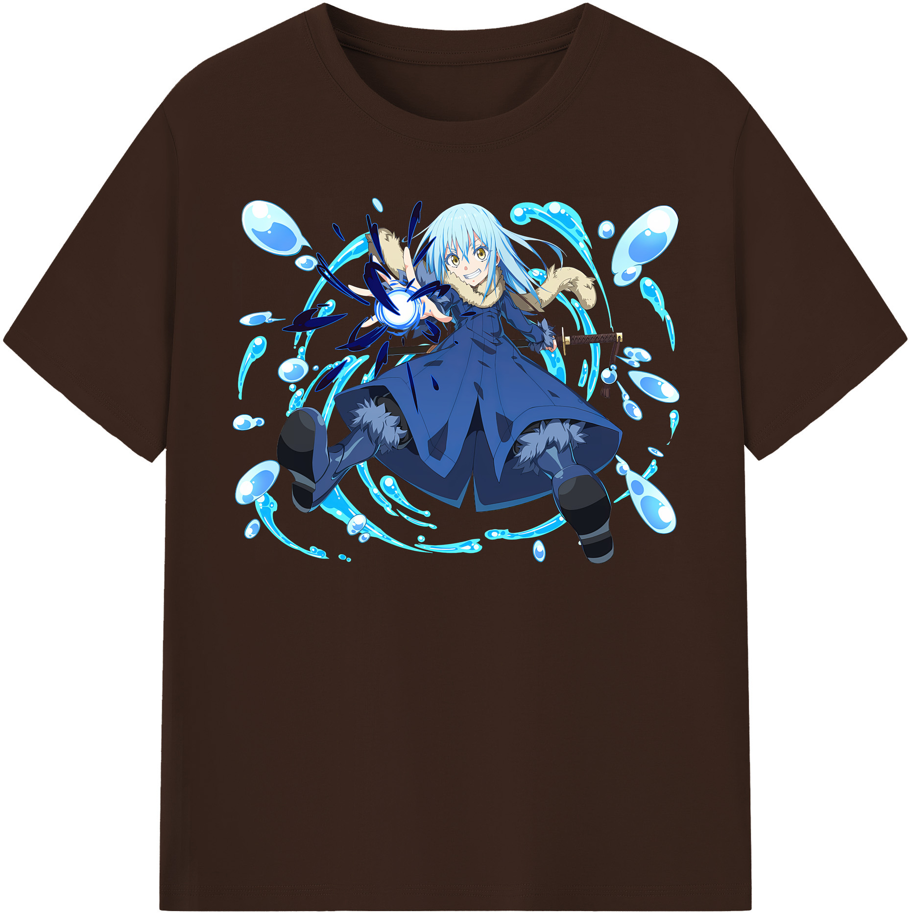 （画像用） 転スラ Regarding Reincarnated to Slime 綿100％半袖Tシャツ（フロントプリント）