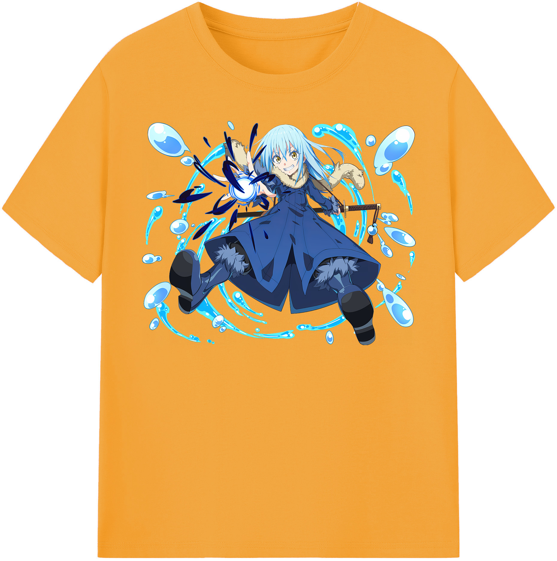 （画像用） 転スラ Regarding Reincarnated to Slime 綿100％半袖Tシャツ（フロントプリント）