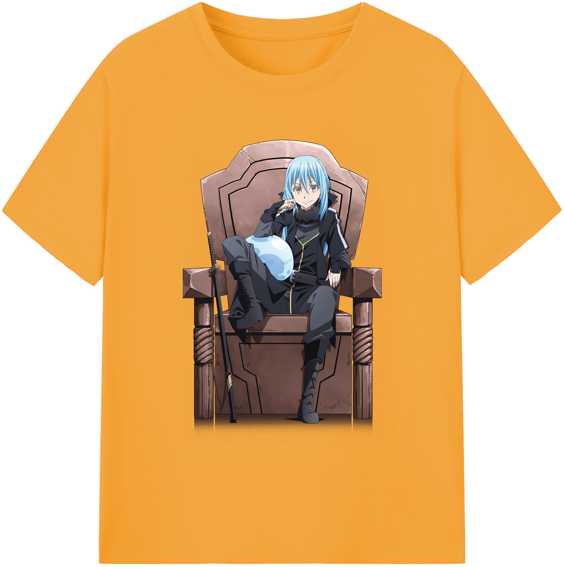 （画像用） 転スラ Regarding Reincarnated to Slime 綿100％半袖Tシャツ（フロントプリント）